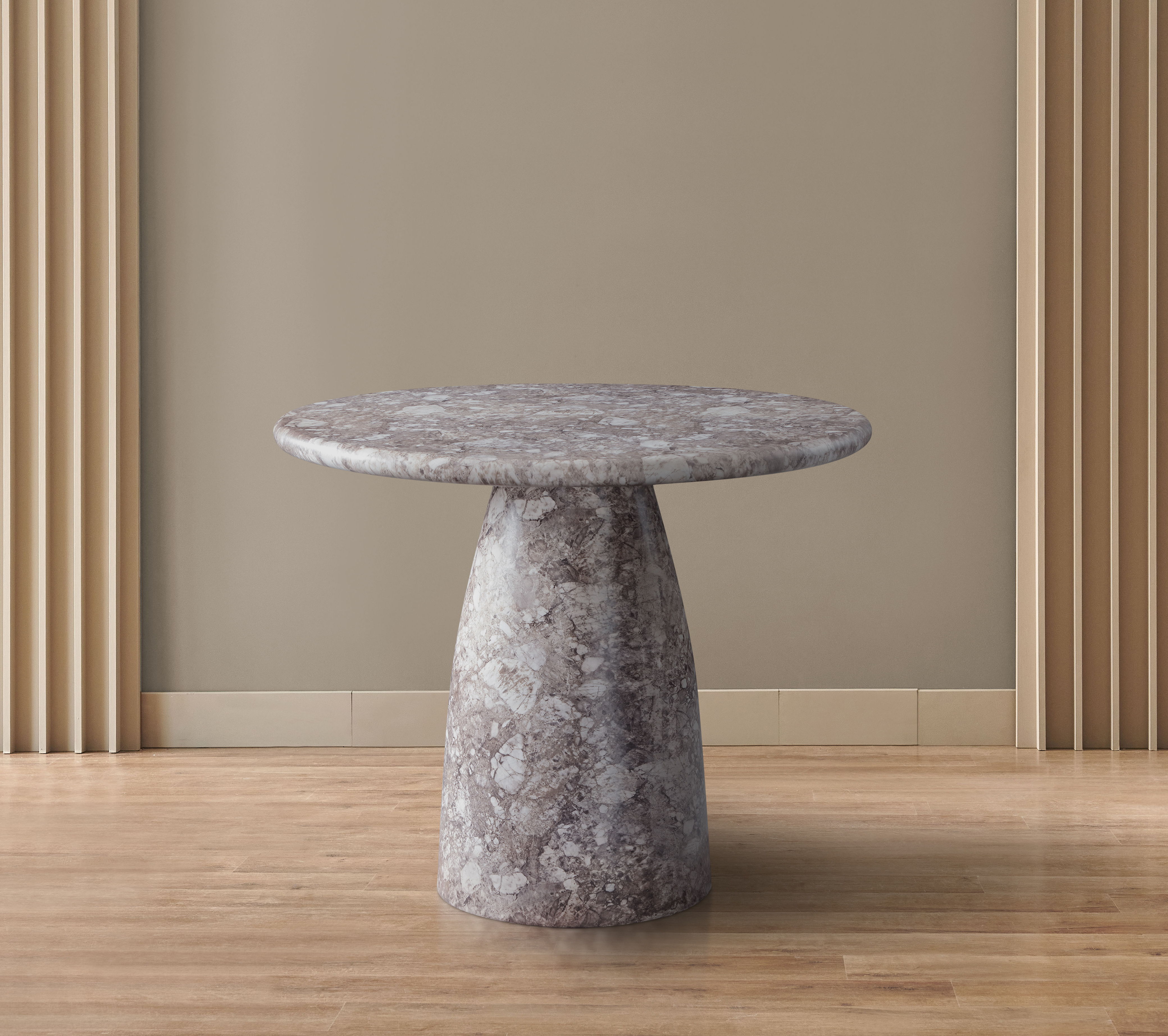 Cosenza - 36" Marble Finish Concrete Dining Table - Brown