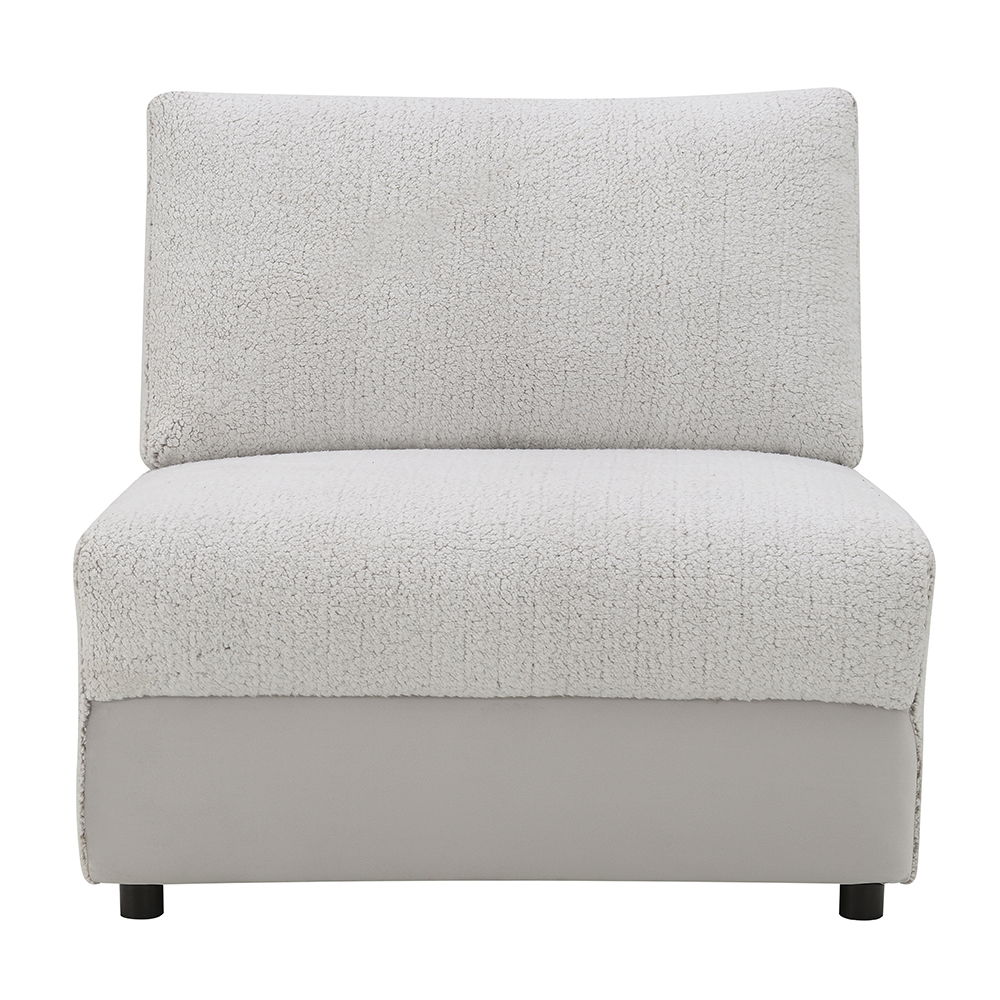 Tarrance - Modular Armless Chair - Gray, light gray, view 3