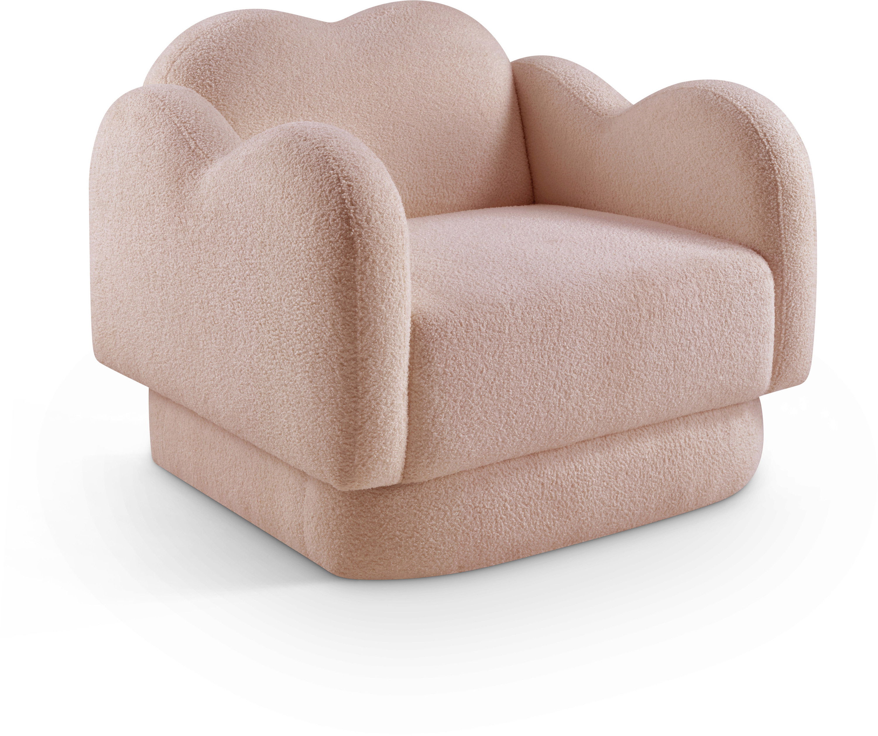 Bloom - Teddy Fabric Chair - Pink