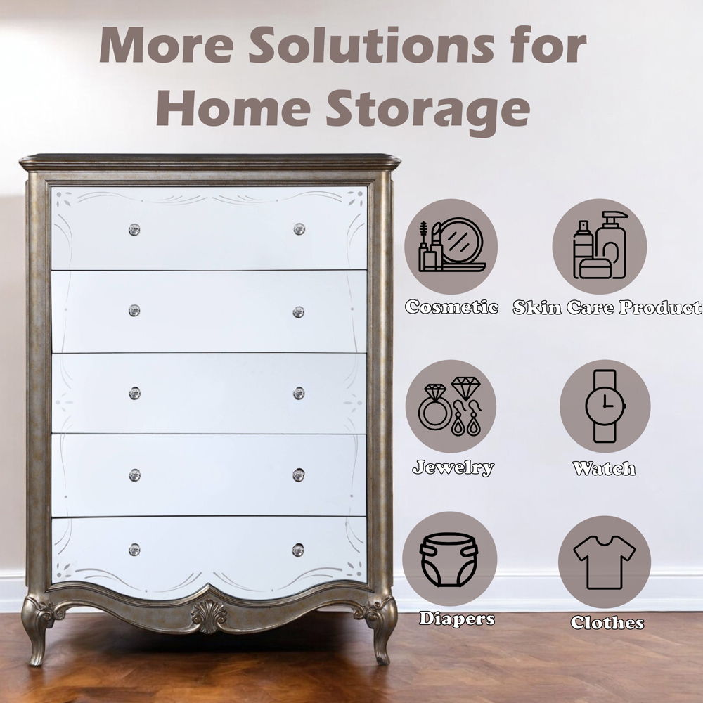 Esteban - Chest - Antique Champagne, beige