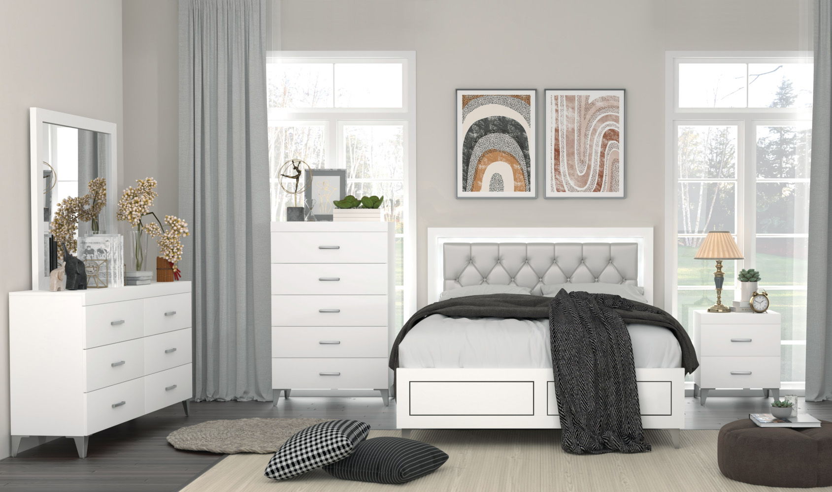 Casilda - Mirror - White, white
