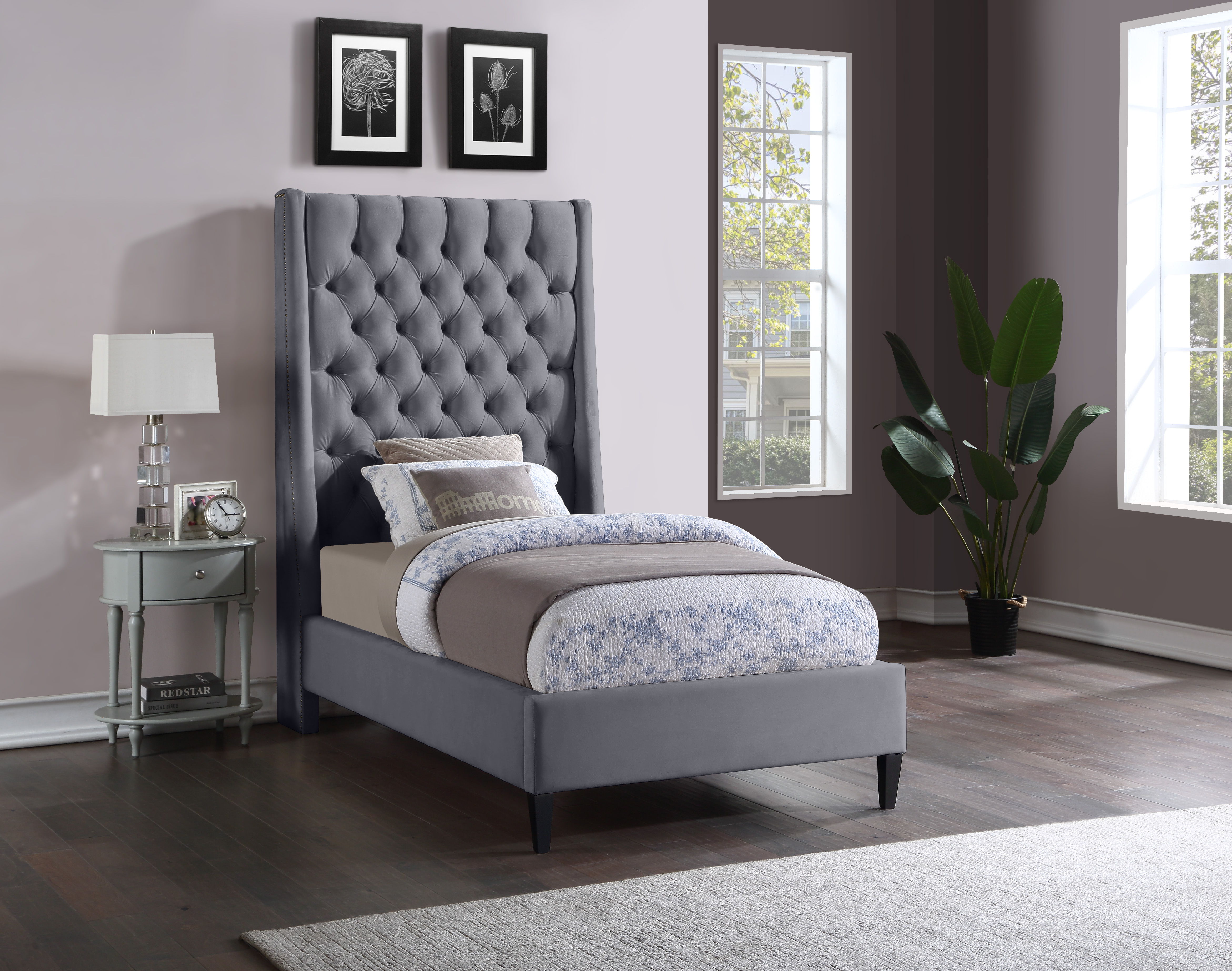 Fritz - Twin Bed - Gray