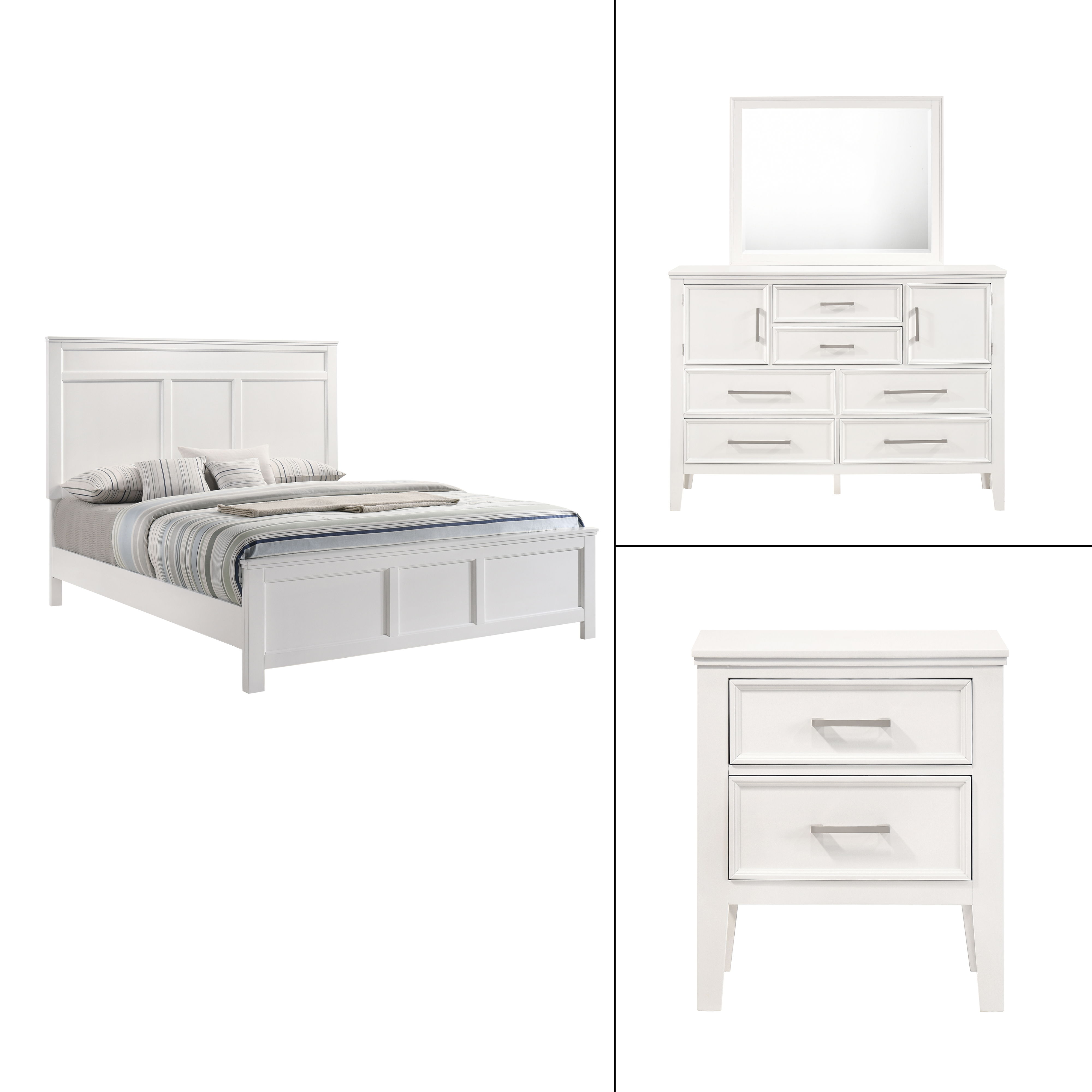 Eastern King · 4 Pc · Bed & Dresser & Mirror & Nightstand