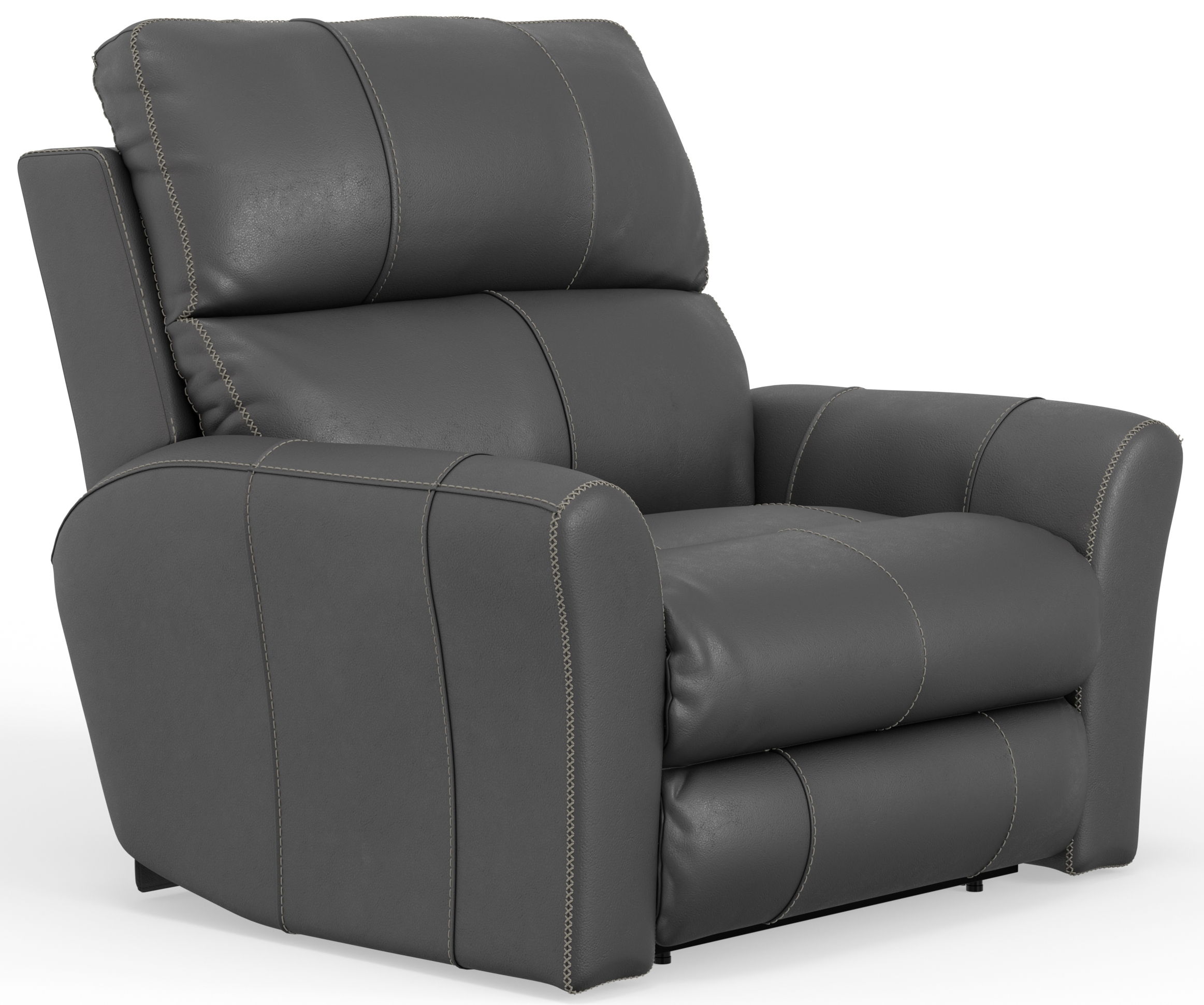Fredda - Italian Leather Match Power Zero Gravity Recliner With Power Adjustable Headrest - Anthracite