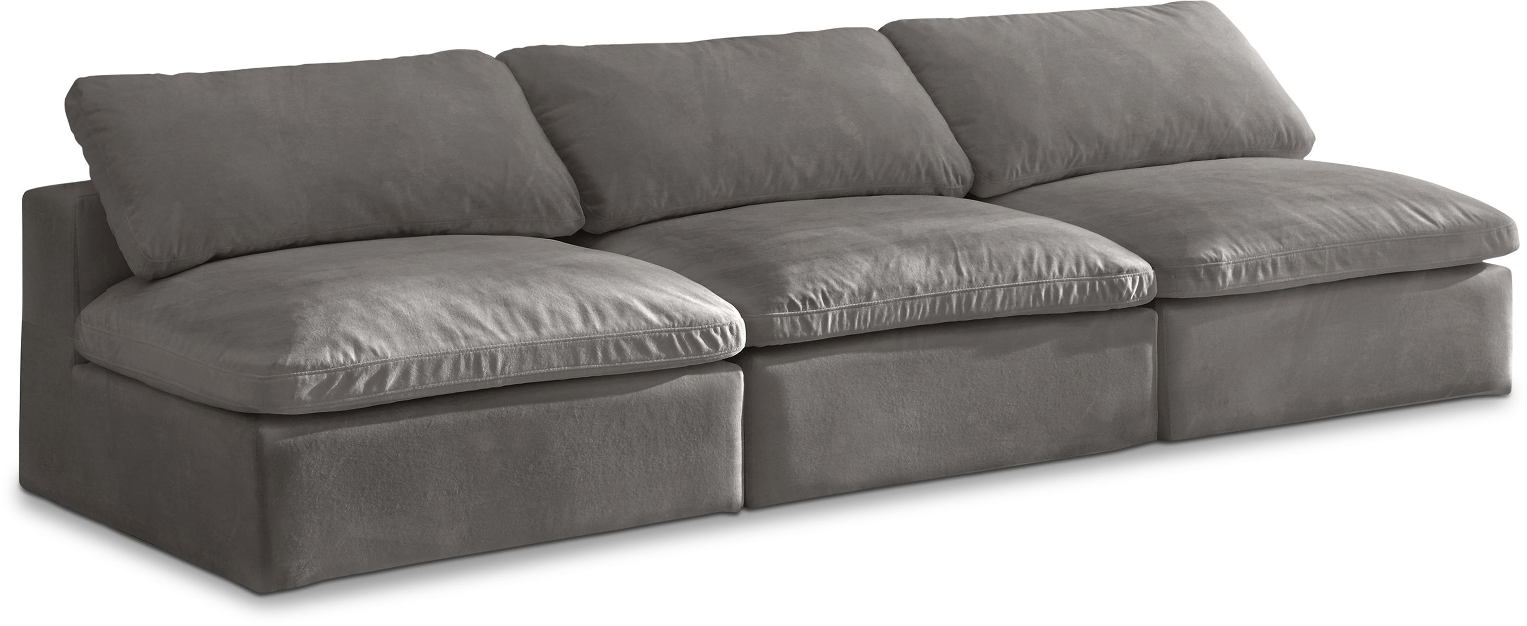 Cozy - Modular 3 Seat Armless Sofa - Gray
