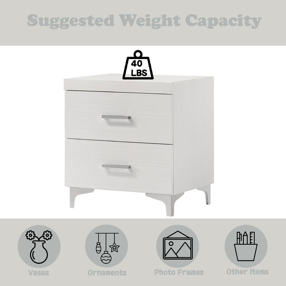 Casilda - Nightstand - White, white, view 8