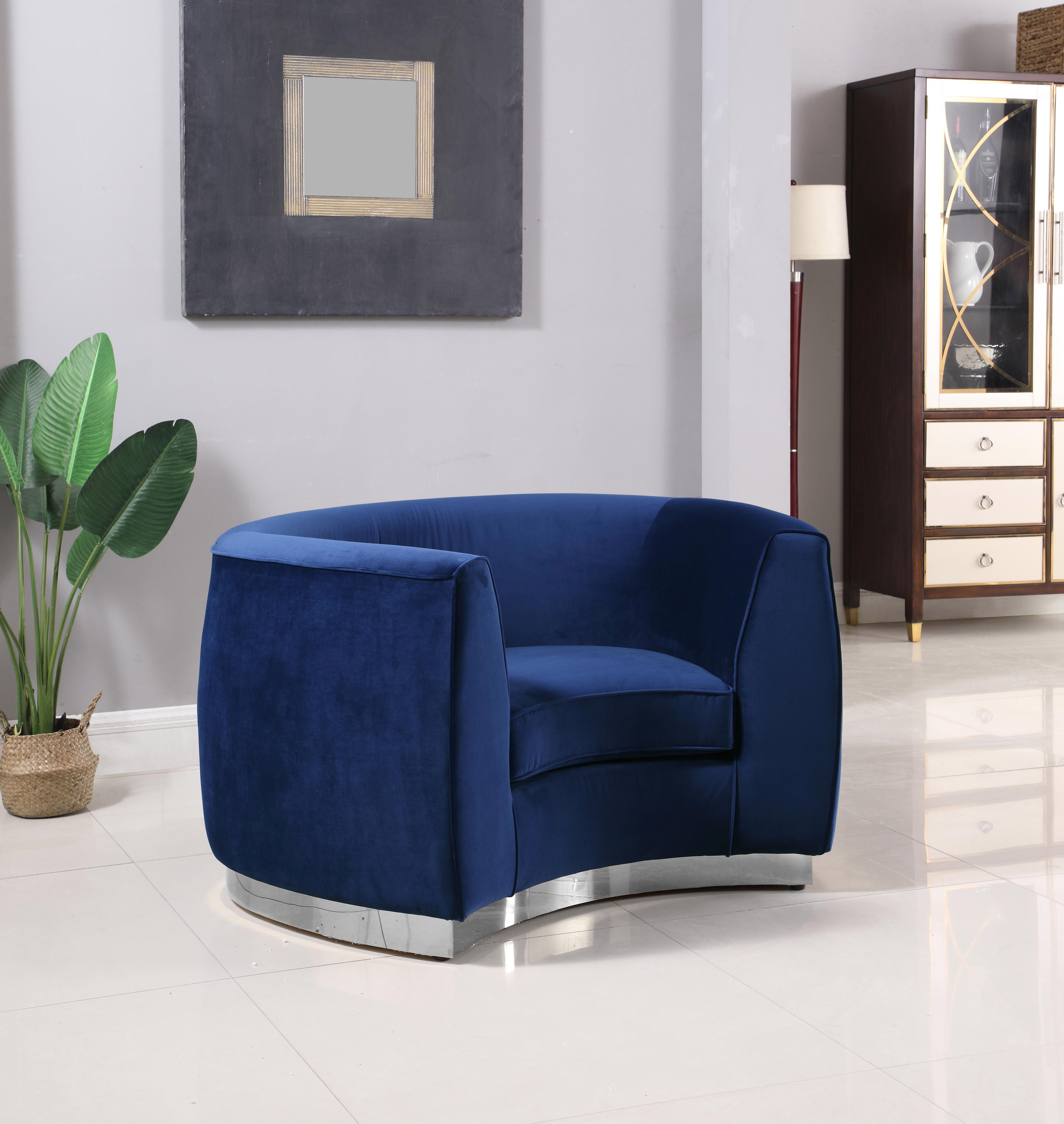 Julian - Fabric Chair - Navy