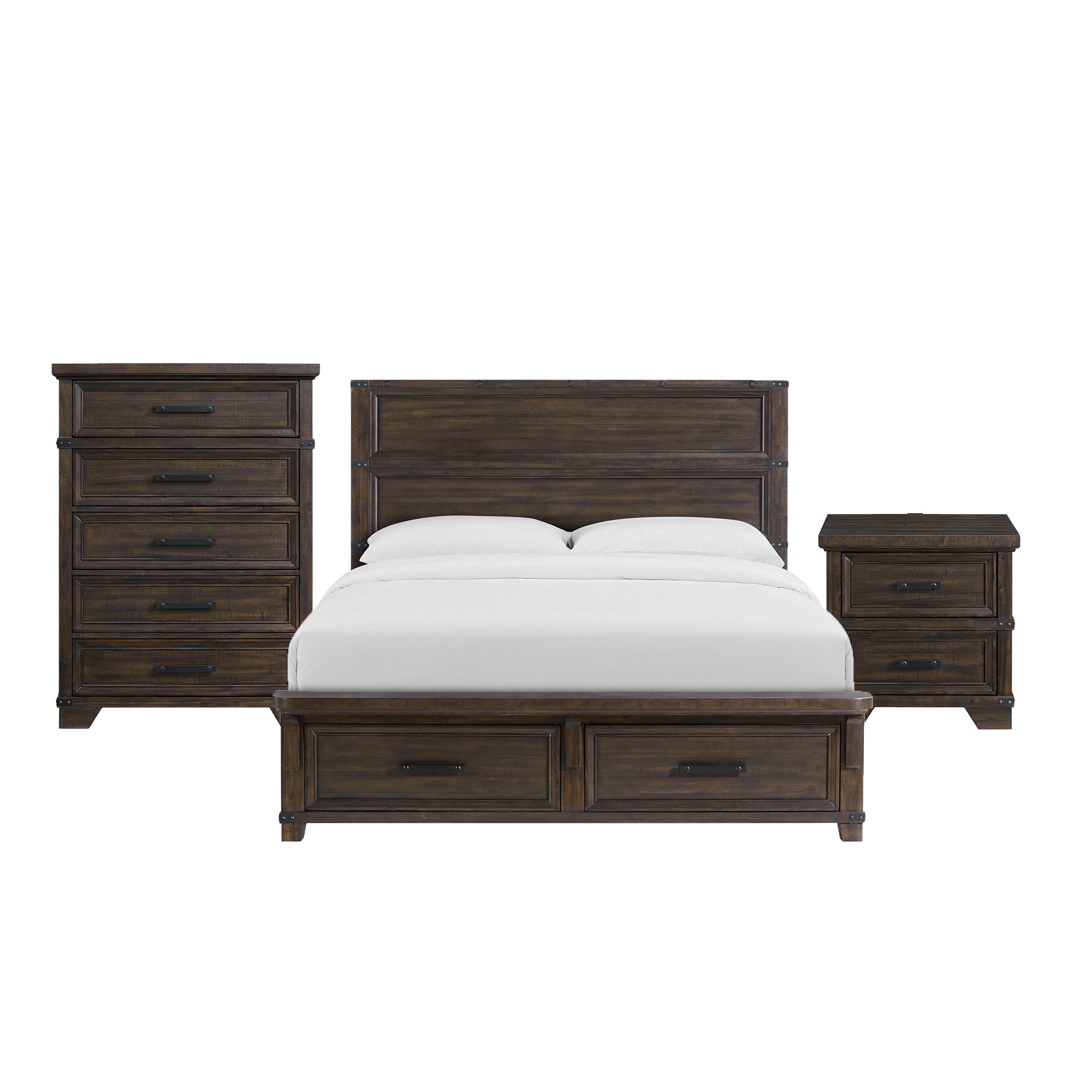 King · 3 Pc · Bedroom Set