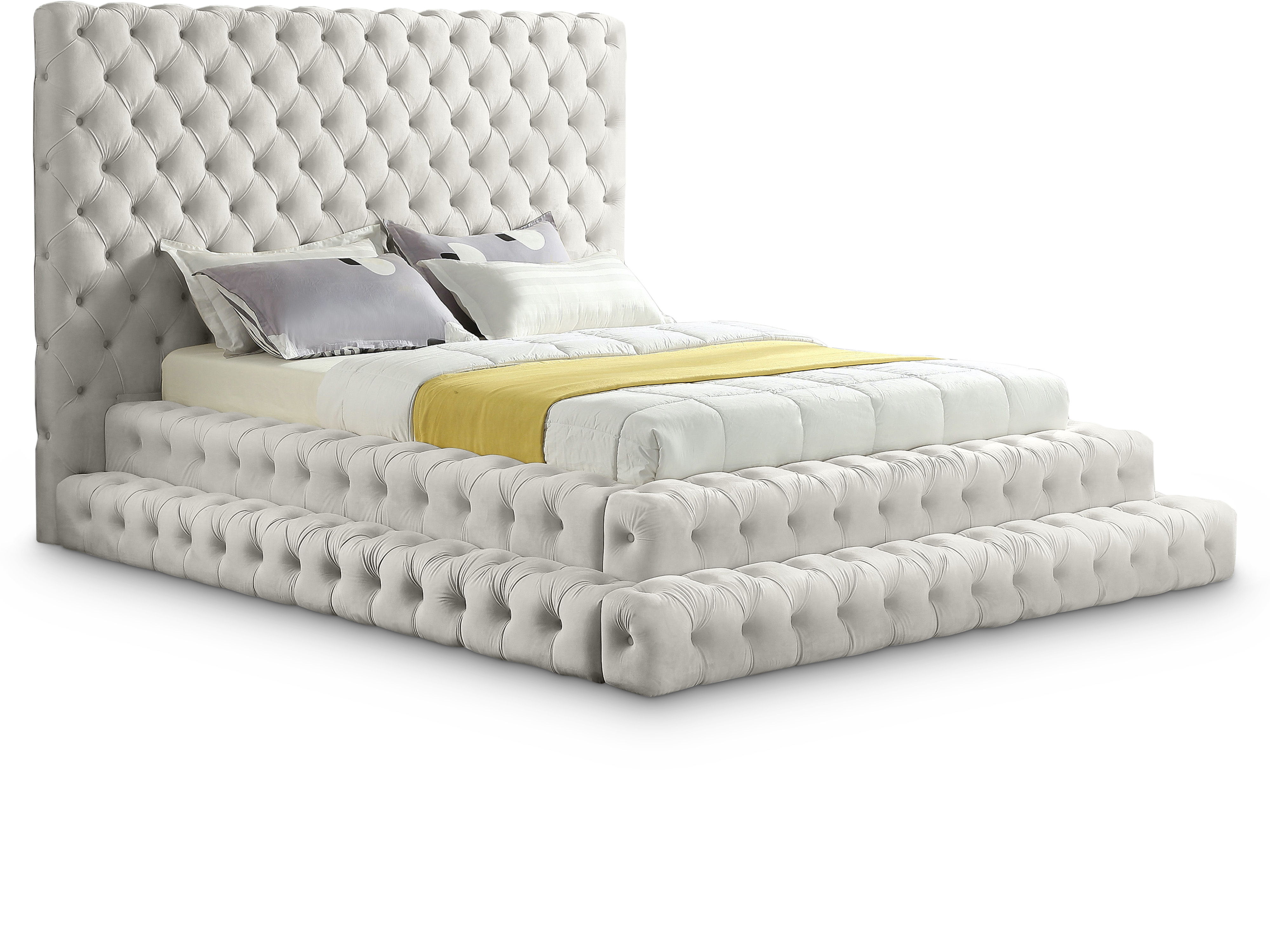 Revel - Queen Bed - Cream