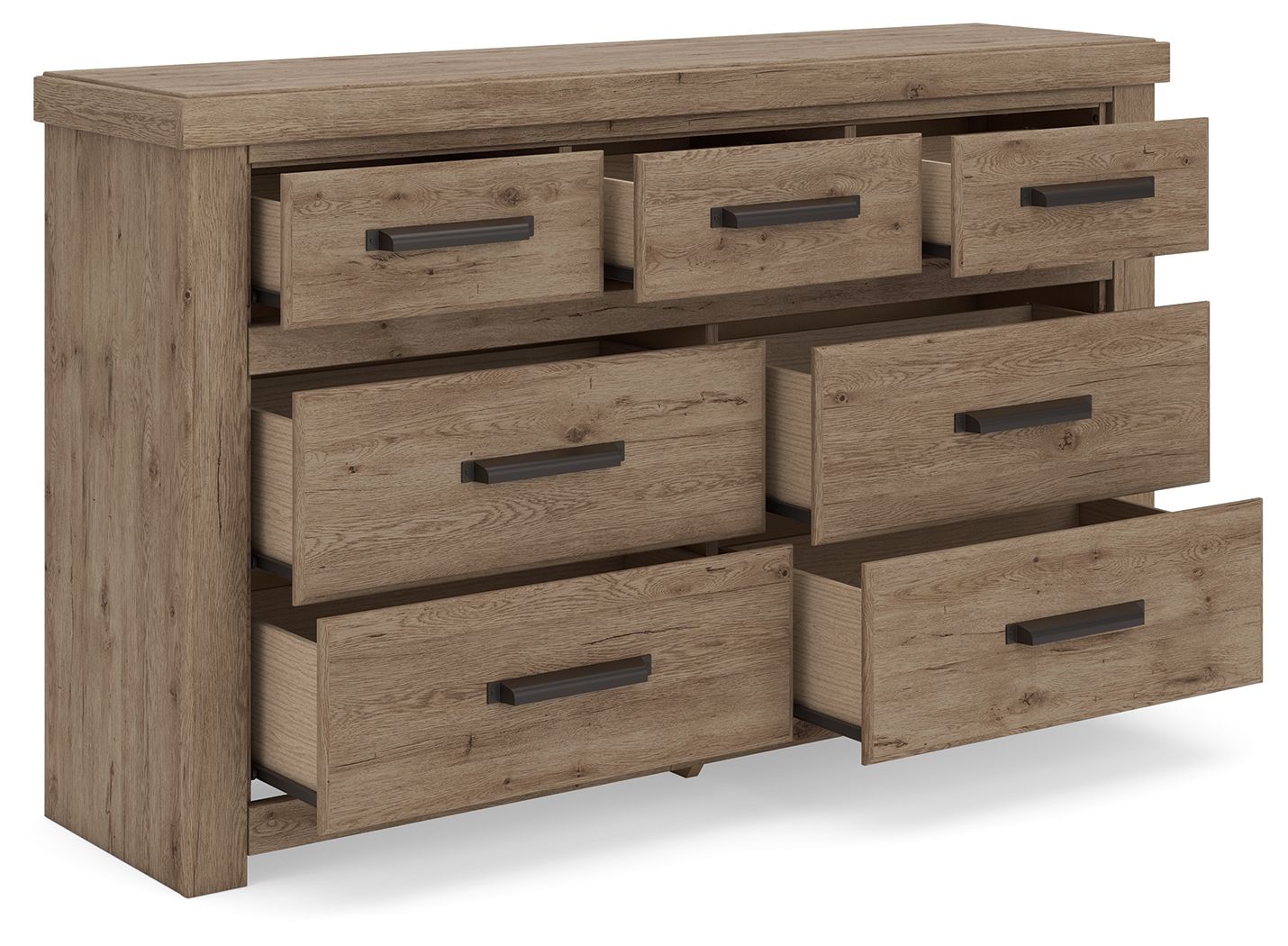 Ashley Furniture Oliandon - Seven Drawer Dresser - Light Brown - Image 4