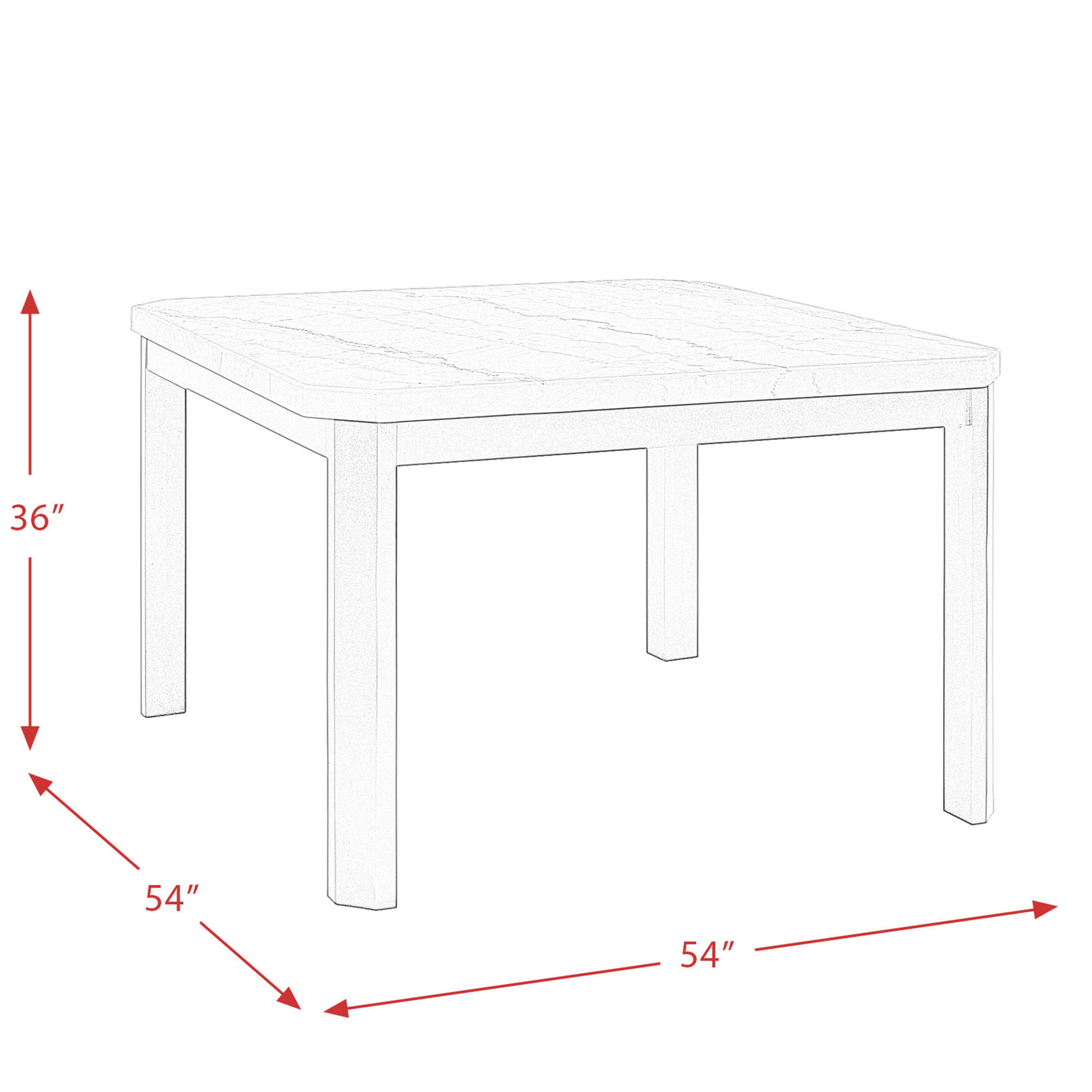 Francesca - Square 5 Piece Counter Height Dining Set, Table & Four Velvet Chairs - Gray / Marble
