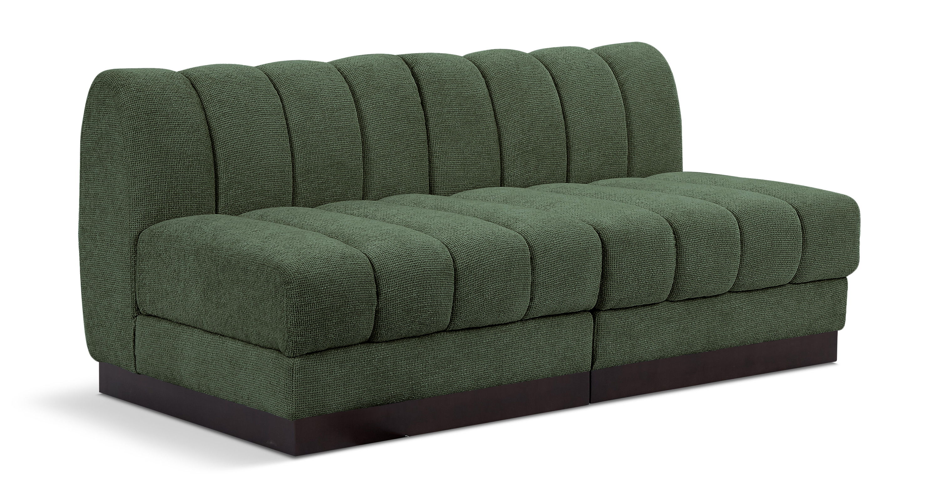Quinn - 2 Seat Modular Armless Sofa - Green