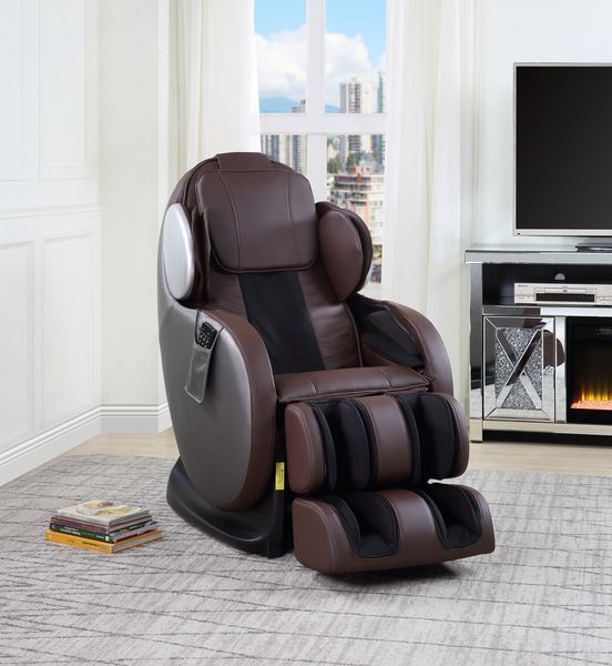 Pacari - Massage Chair - Chocolate Synthetic Leather, dark brown