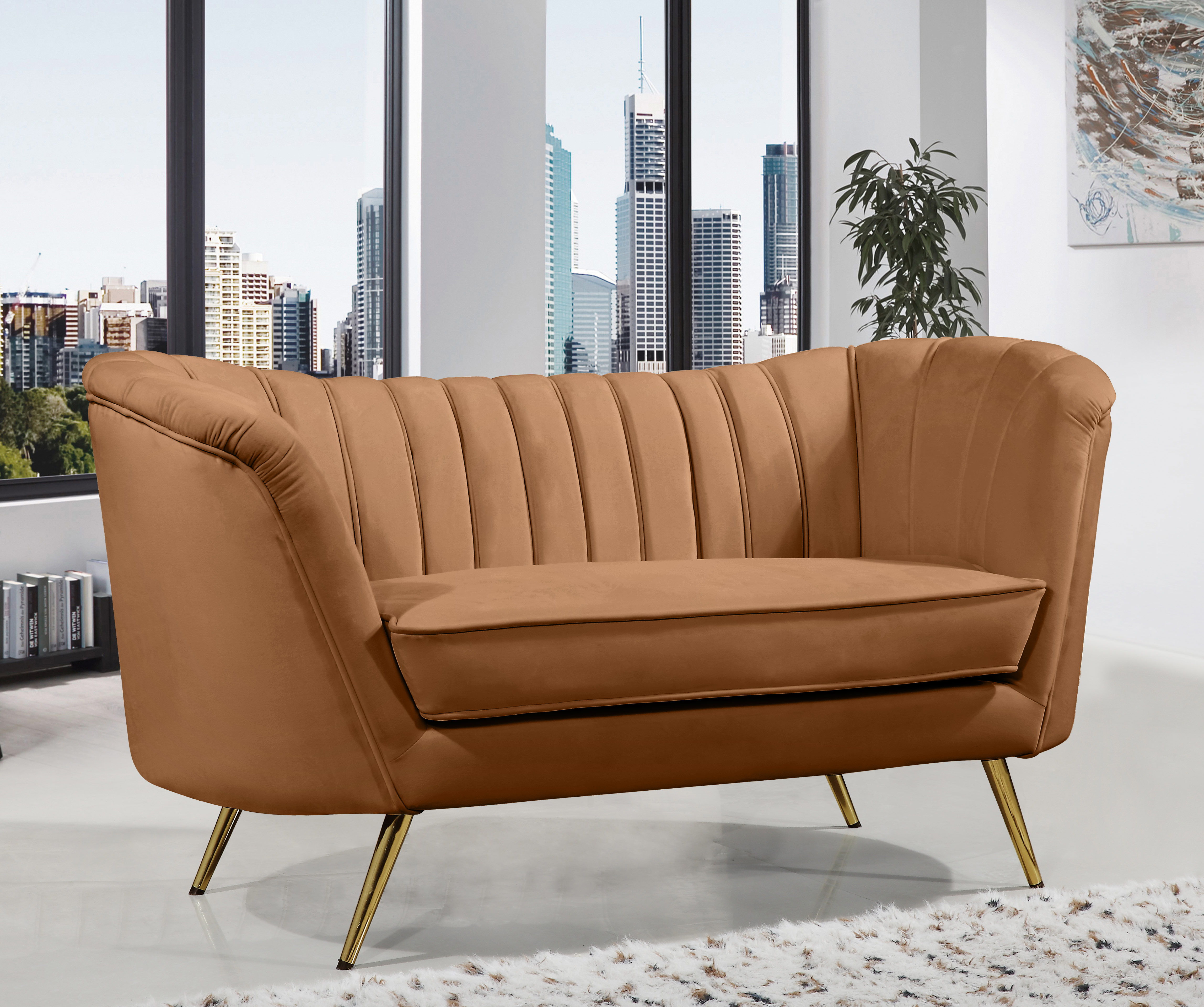Margo - Loveseat - Saddle