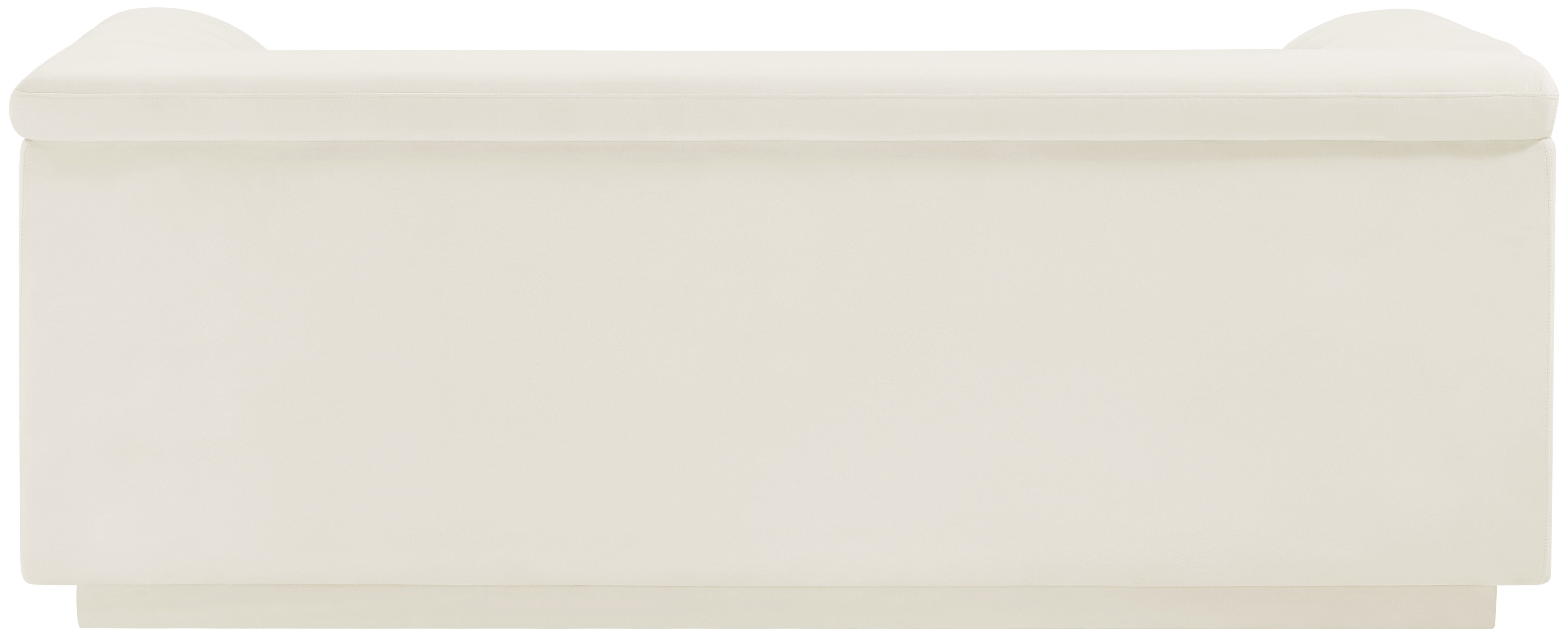 Cascade - Velvet Loveseat - Cream