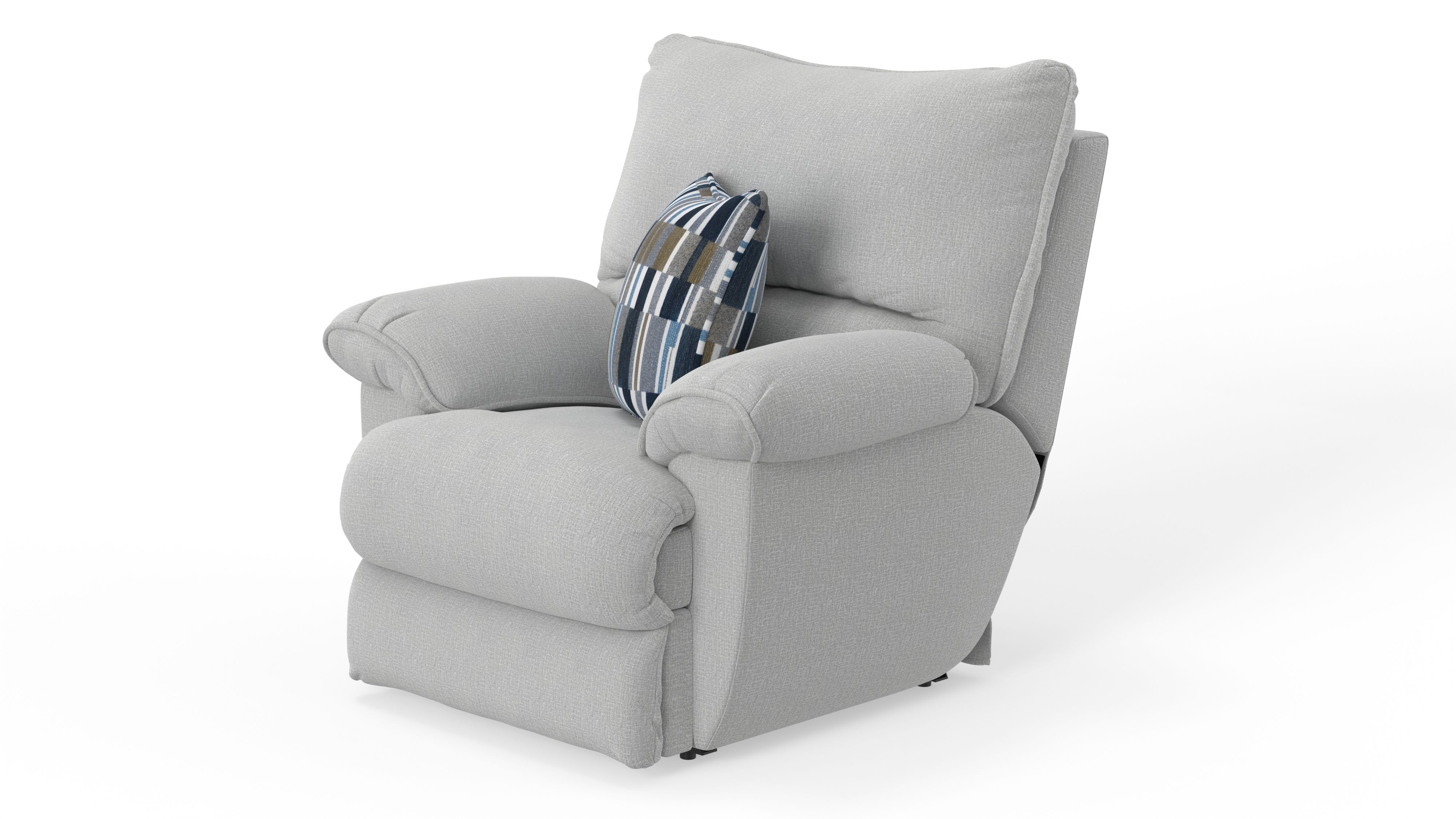 Lenny - Power Lay Flat Recliner - Pearl Silver