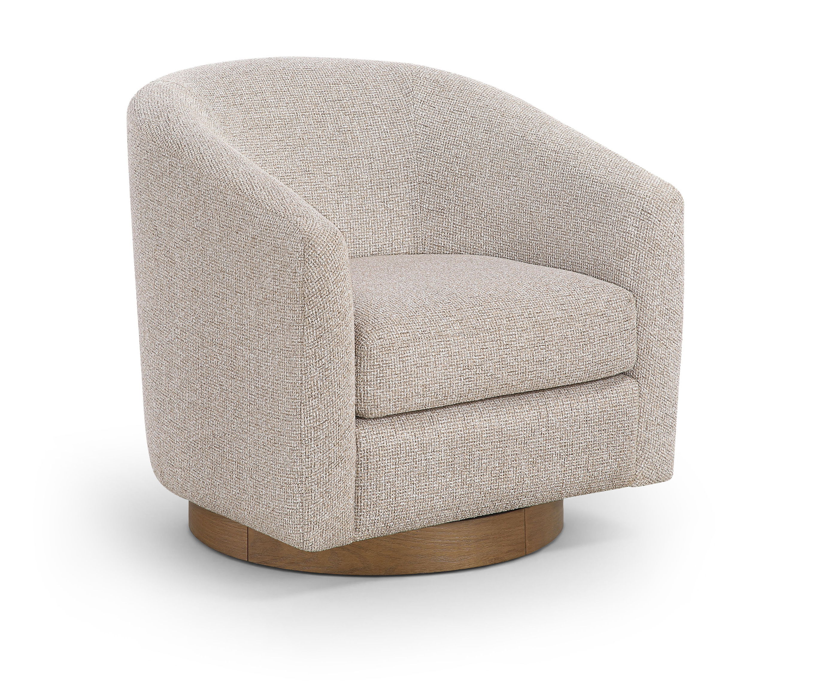 Modra - Performance Fabric Upholstered Swivel Accent Chair - Beige