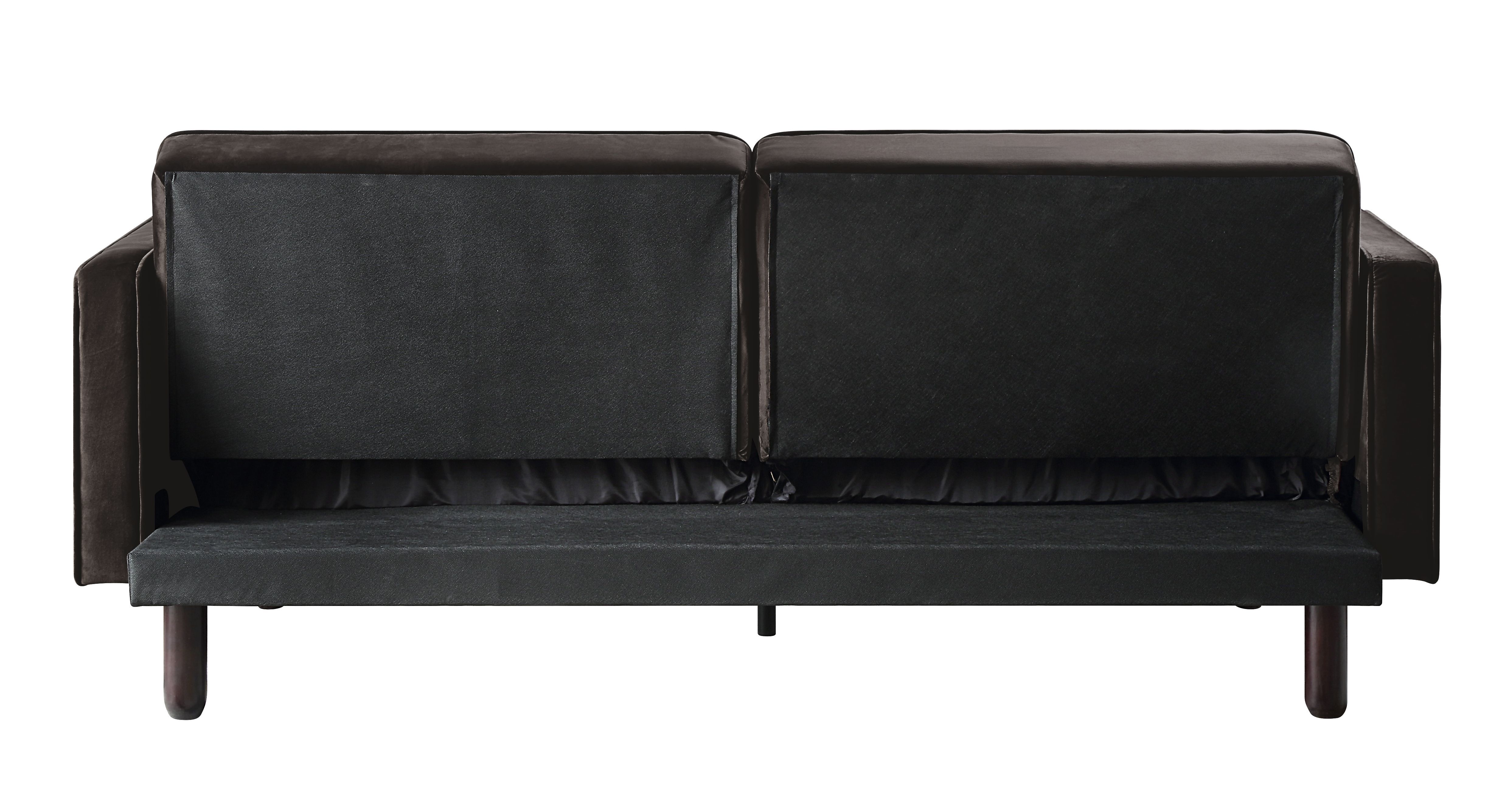 Qinven - Adjustable Sofa - Dark Brown Velvet, dark brown, view 3
