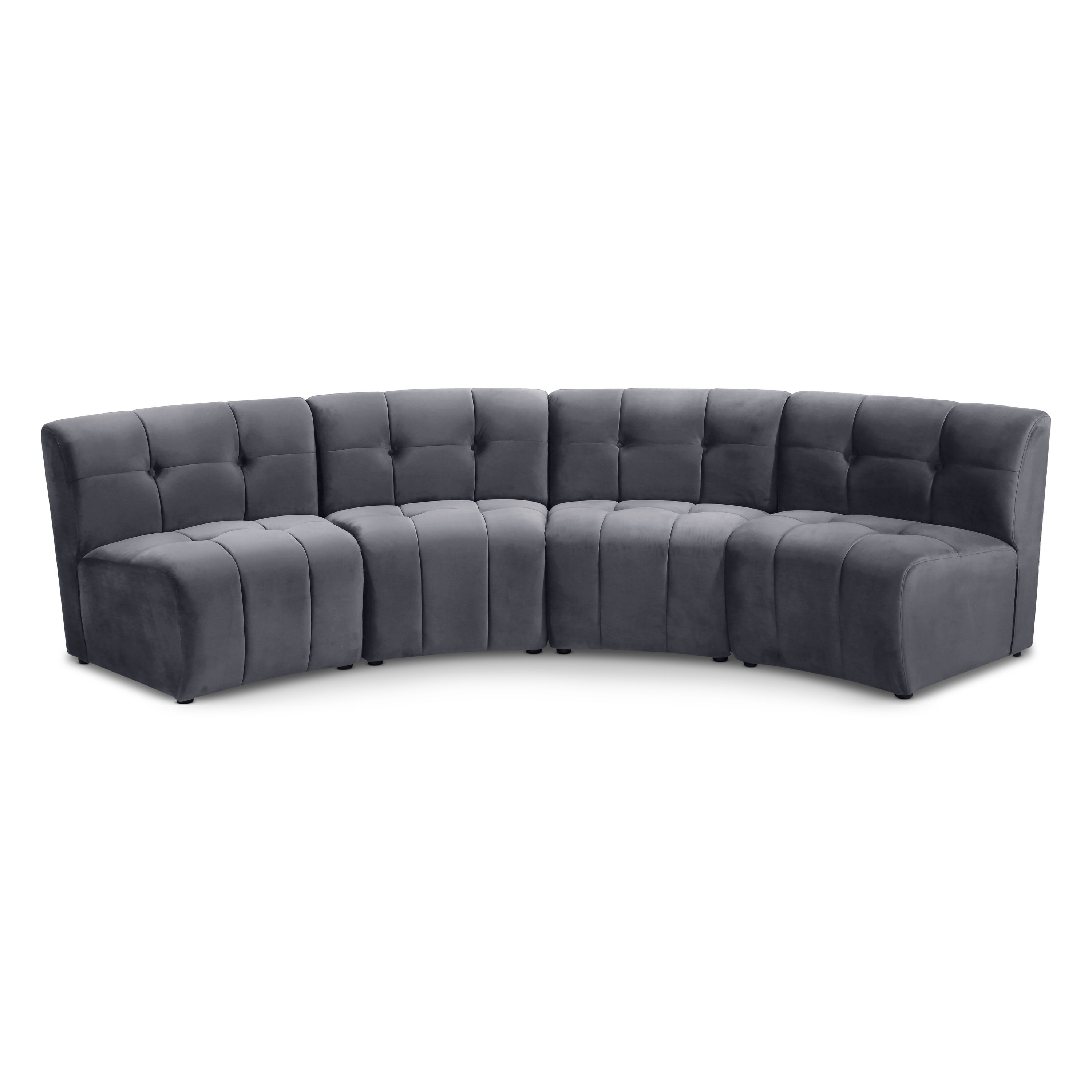 Limitless - 4 Piece Modular Sectional - Gray