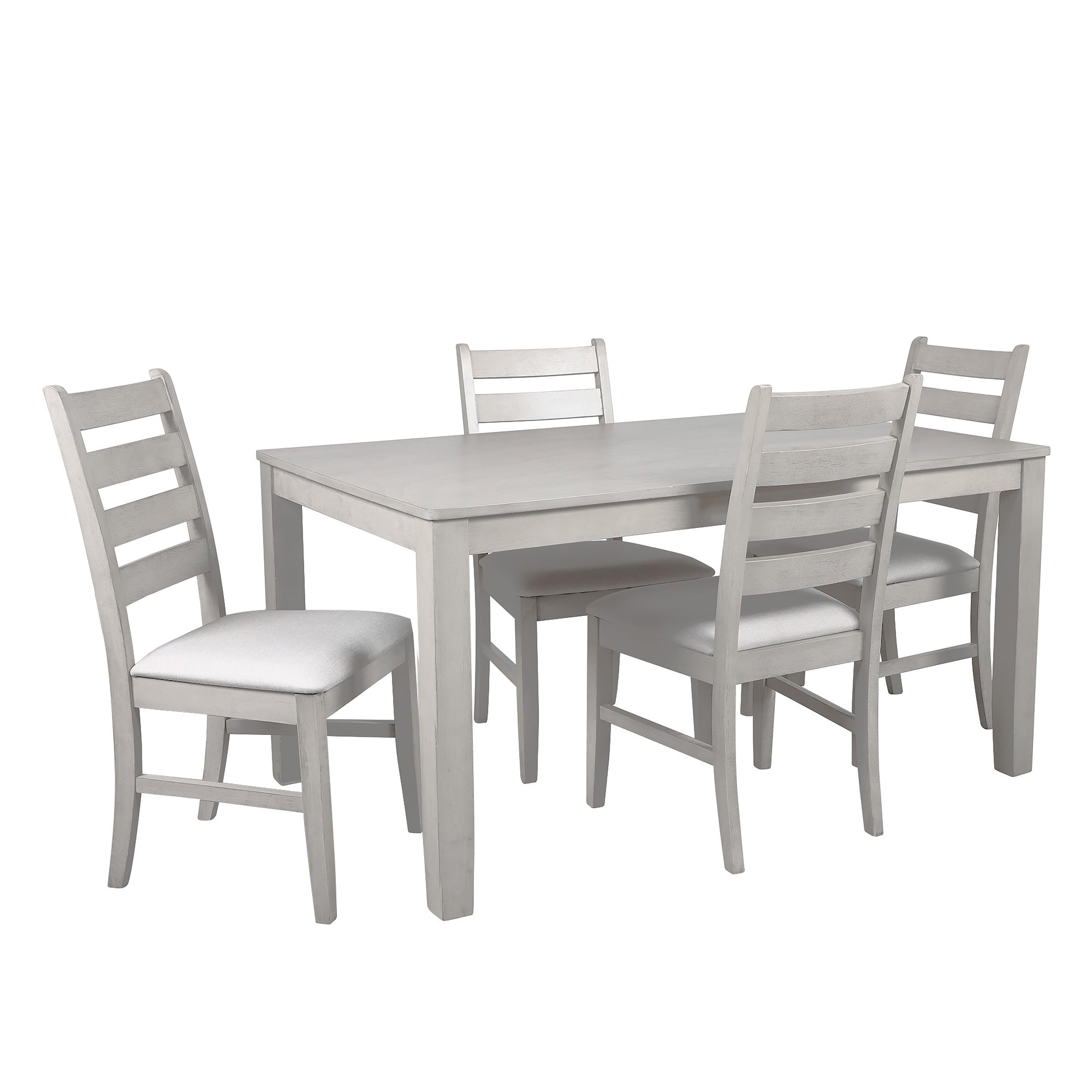 Pascal - Rectangle Dining Table & 4 Chairs - Driftwood