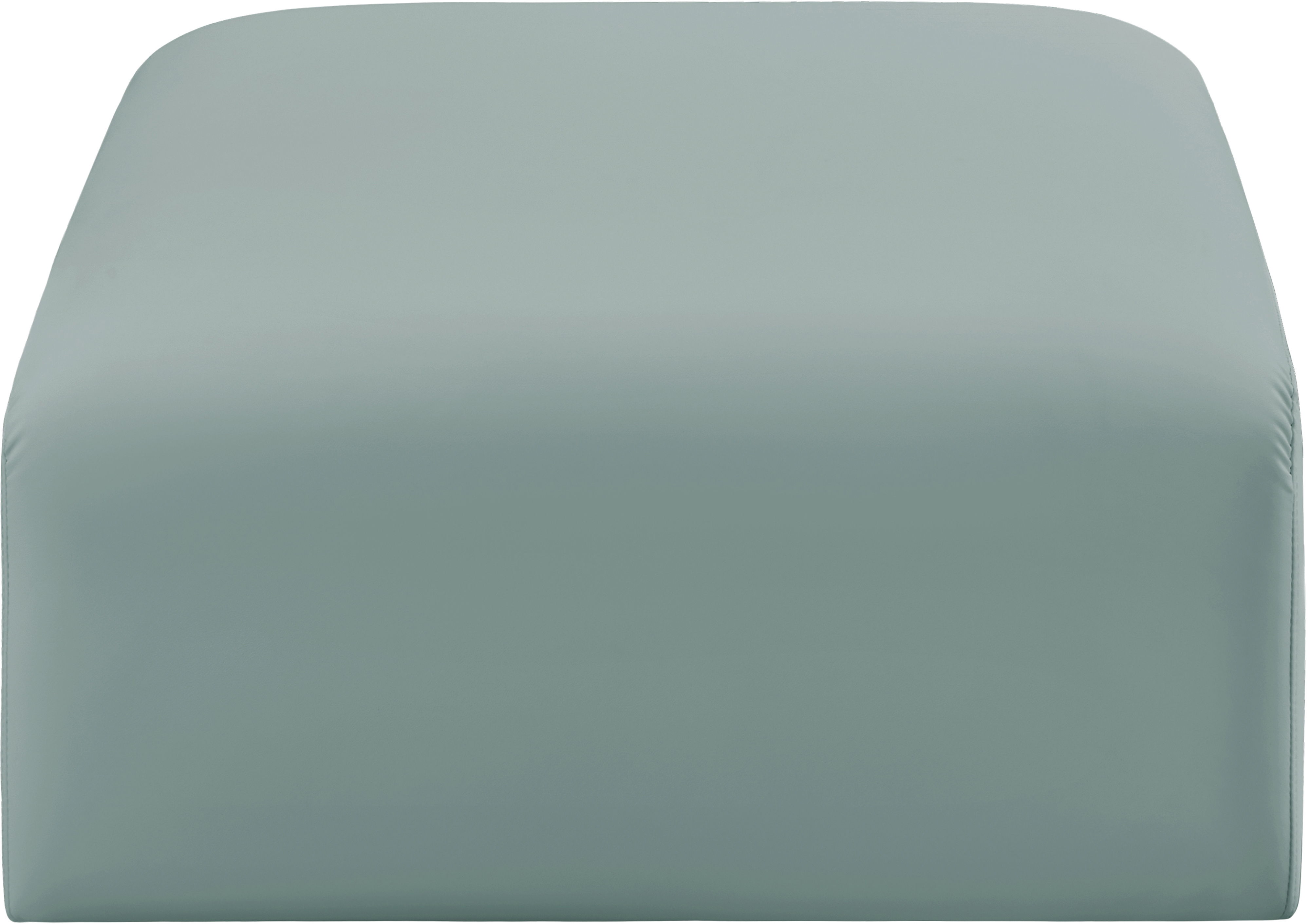 Arc - Faux Leather Ottoman - Mint Green