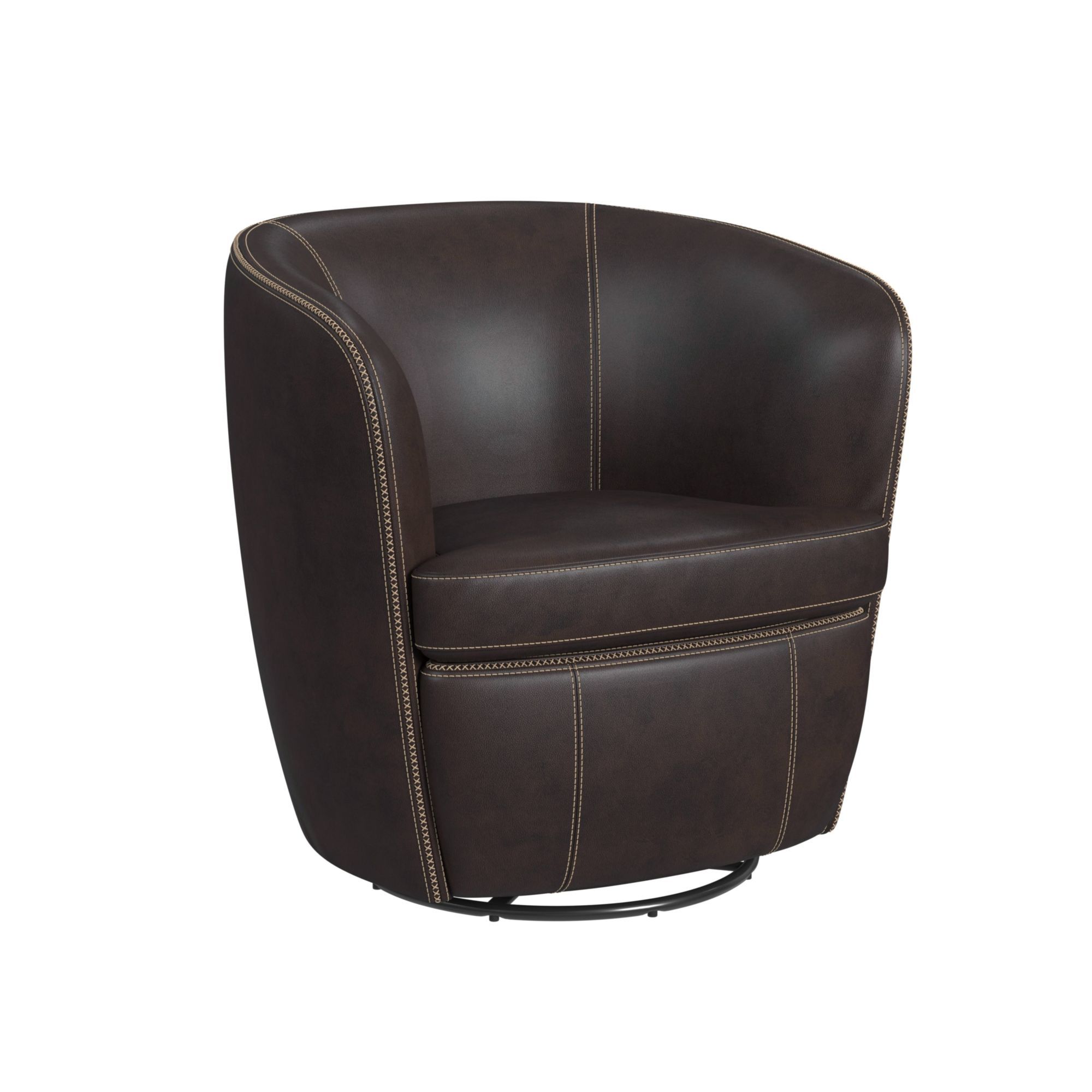 Vito - Swivel Chair - Pebble Brown