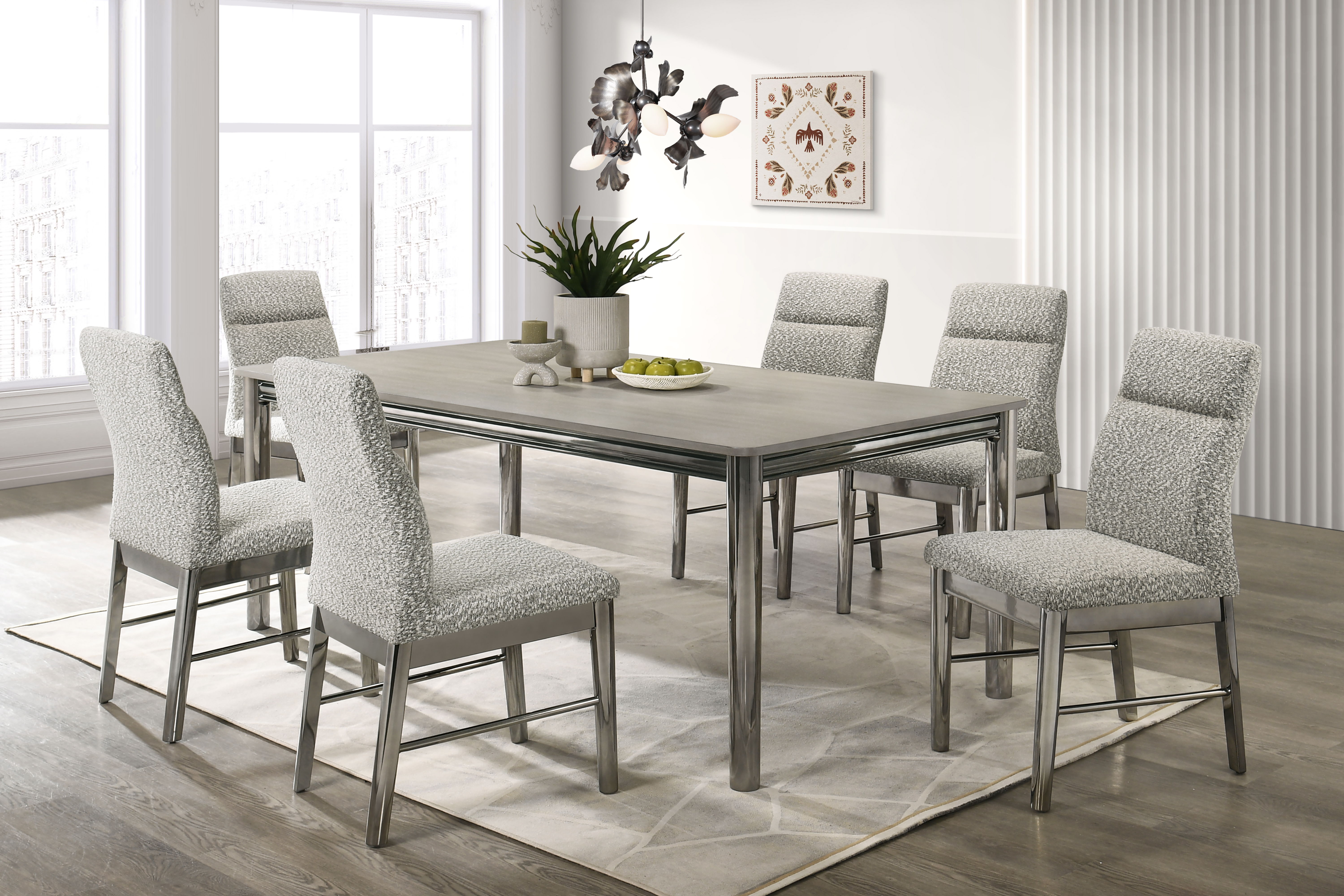 Lennox - Dining Table - Gray, gray, view 7