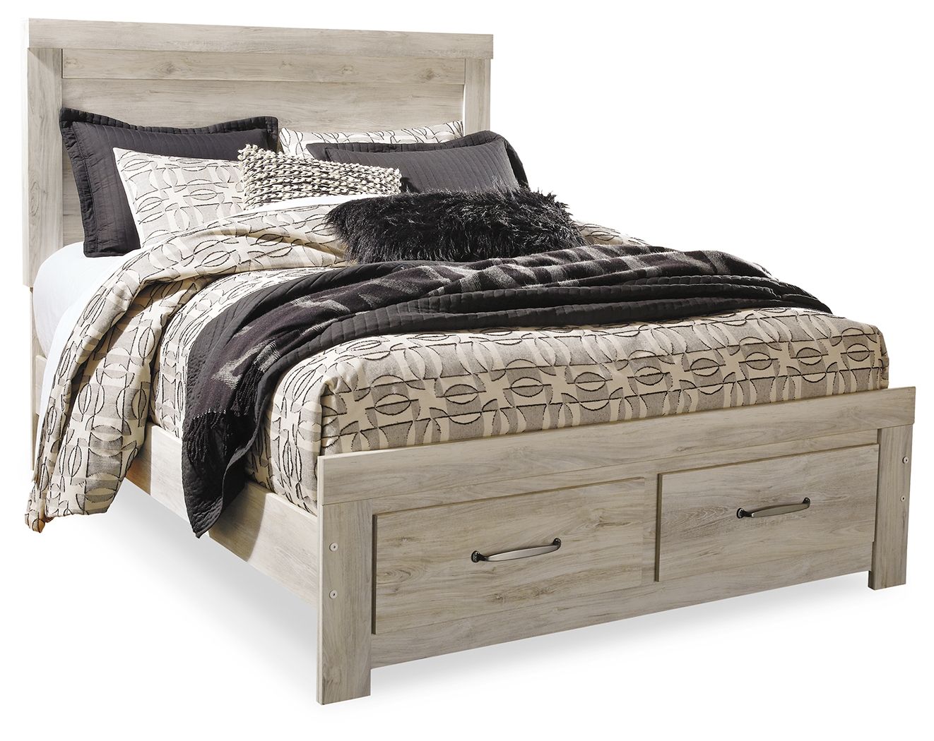 Queen Platform Bed With 2 Storage Drawers