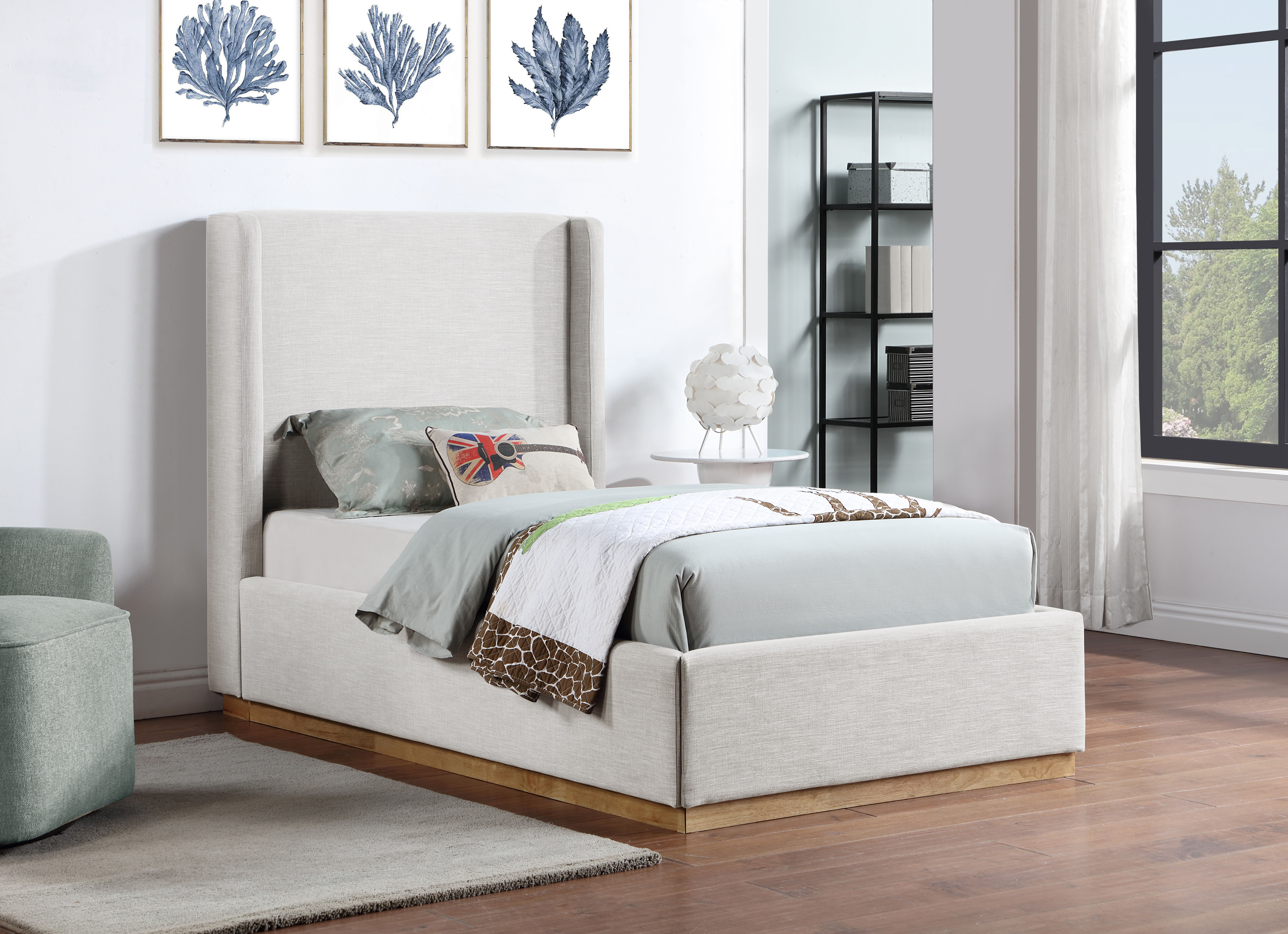 Flynn - Twin Bed - Cream