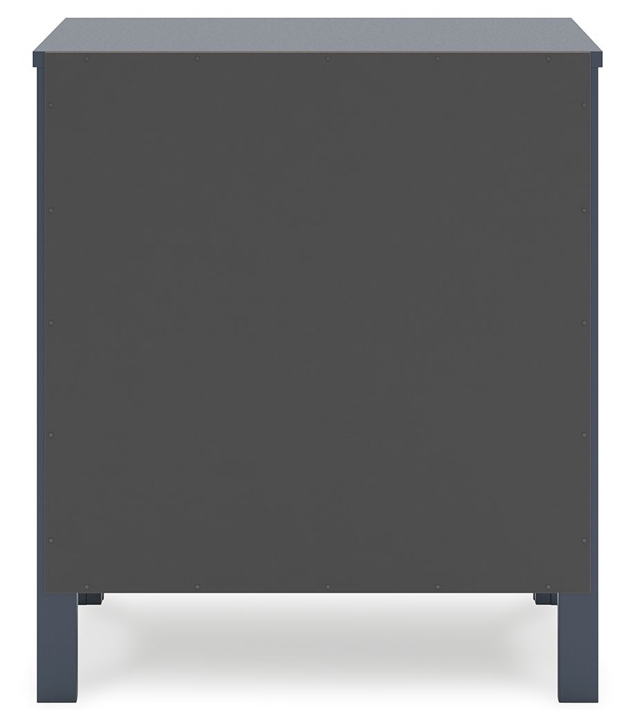 Simmenfort - Two Drawer Night Stand - Navy Blue, blue, view 6