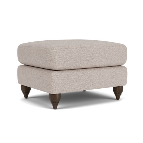Stella - Fabric Ottoman, light gray