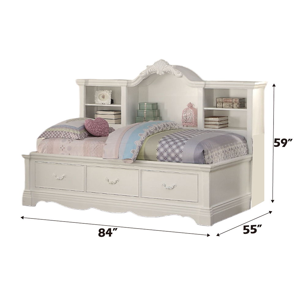 Estrella - Twin Daybed With Storage - White, white, view 4