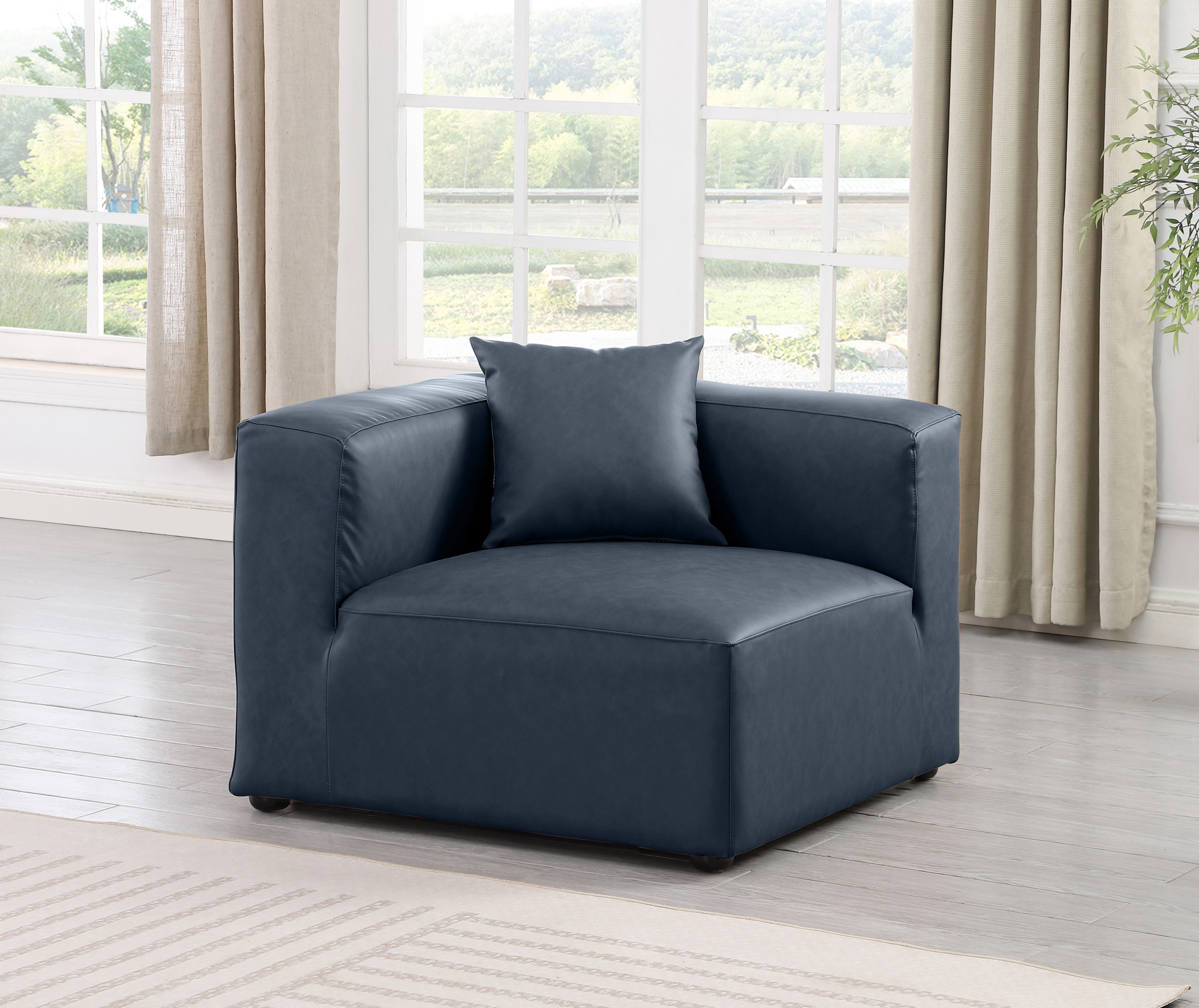 Cube - Corner Chair - Navy Blue