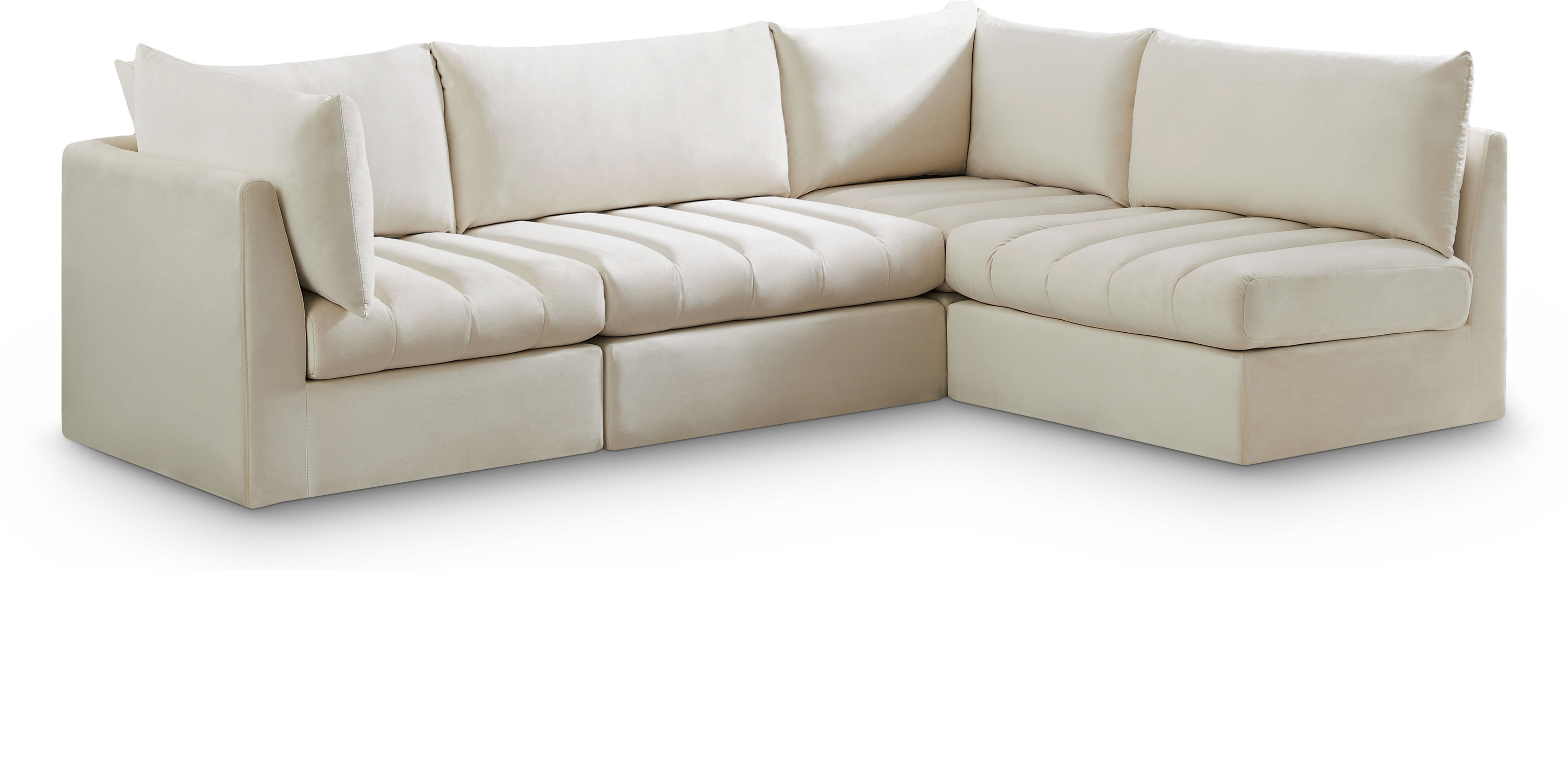Jacob - Modular Croner Sectional 4 Piece - Cream
