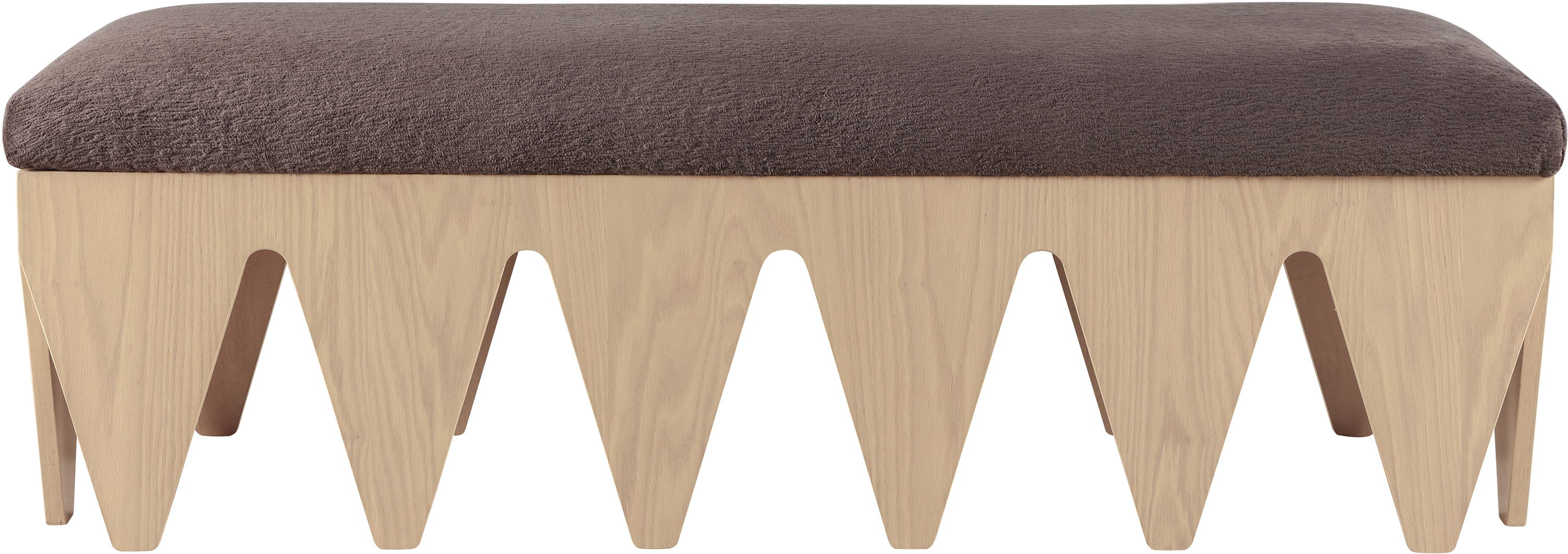 Altair - Bench With Natural Base - Brown