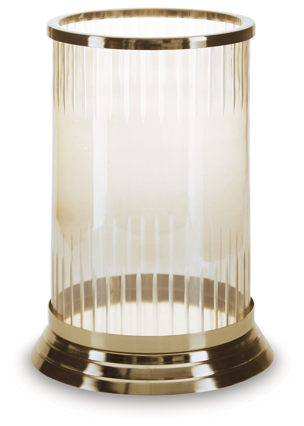 Aavinson - Candle Holder - 10.5" - Amber / Gold Finish