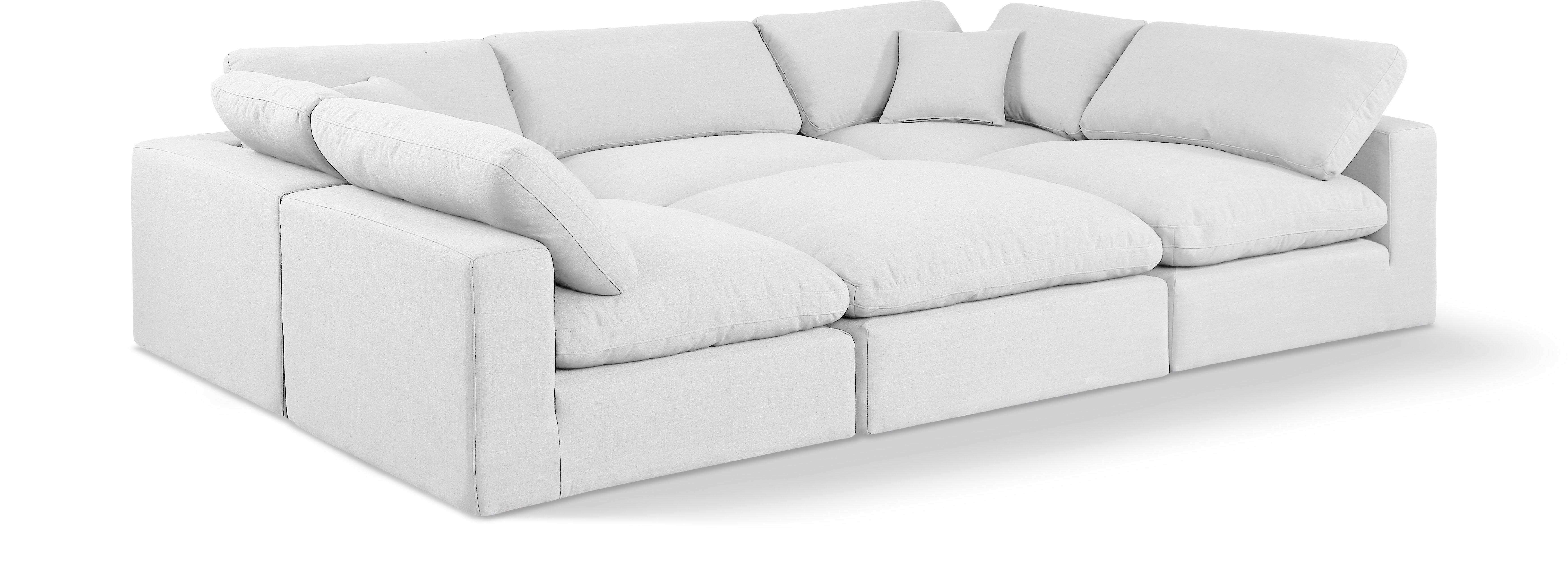 Comfy - 6 Piece Linen Sectional - Off White