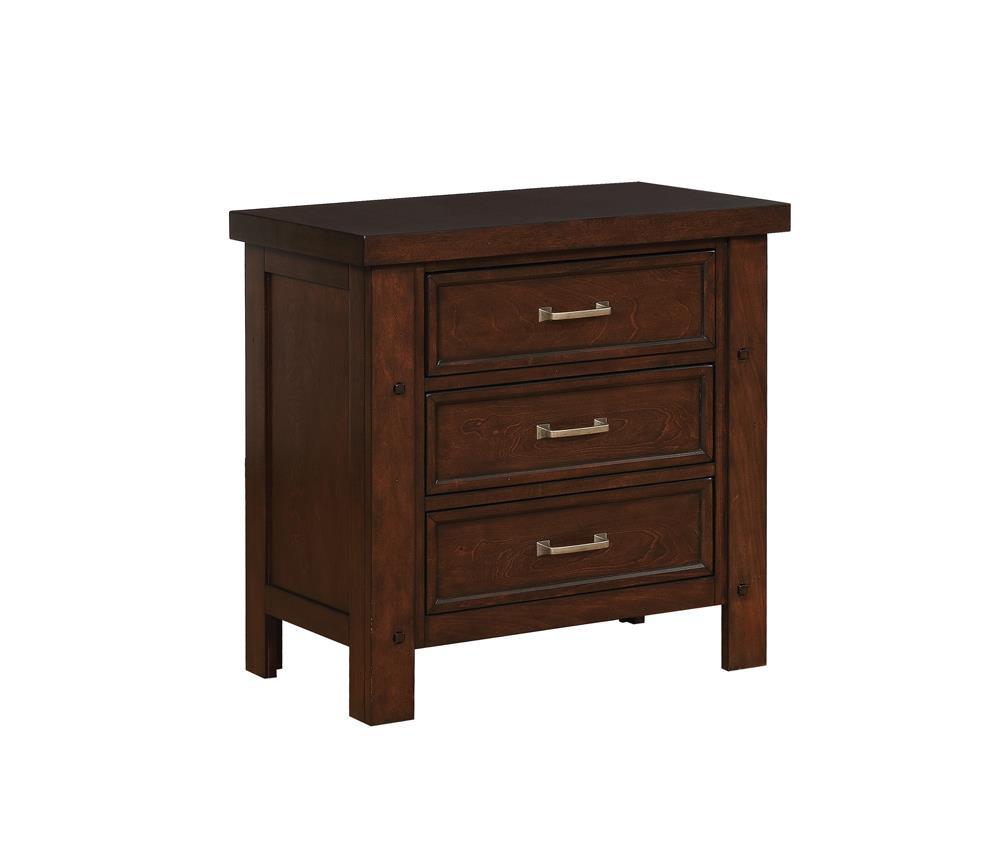 Barstow Drawer Rectangular Nightstand Brown New Lots Furniture