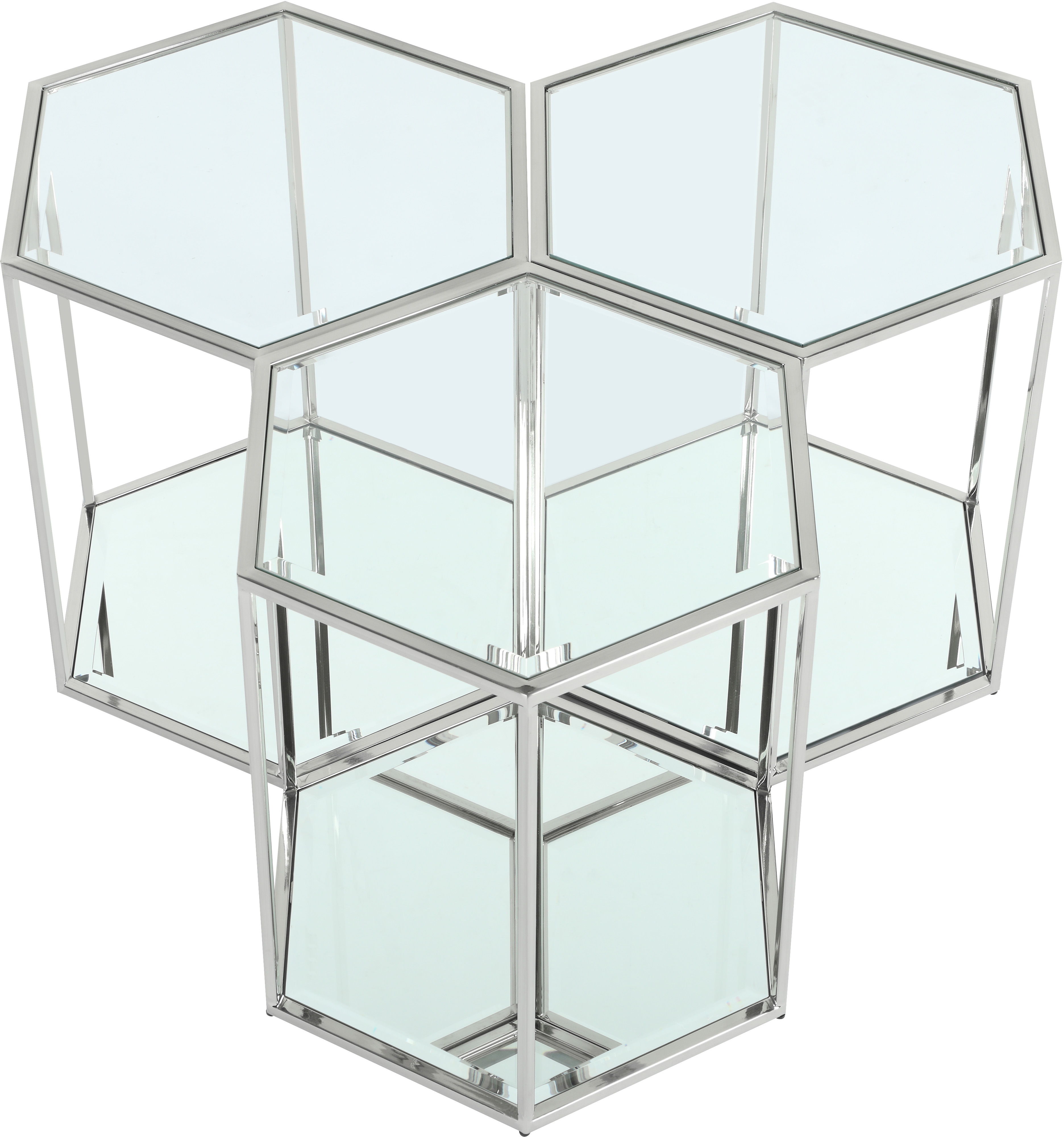 Sei - Steel End Table - Pearl Silver