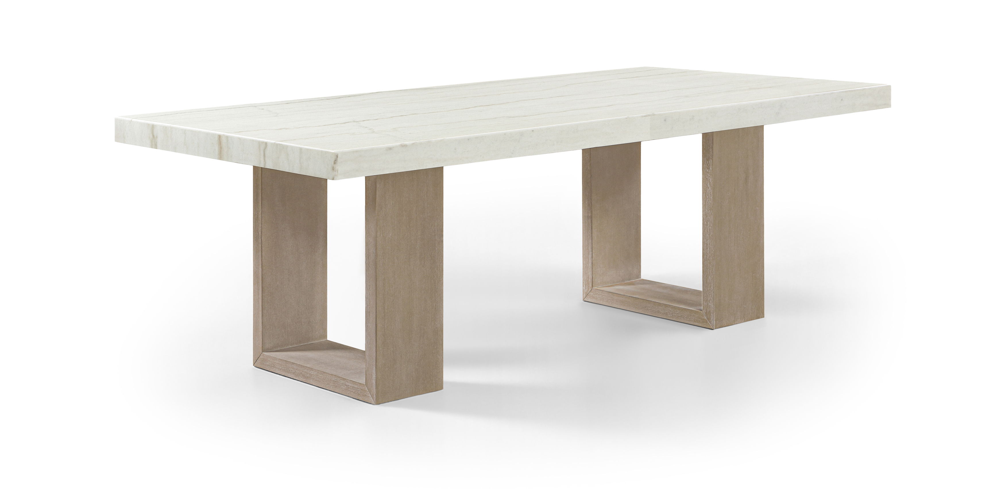 Ananda - 84" Marble Dining Table - White