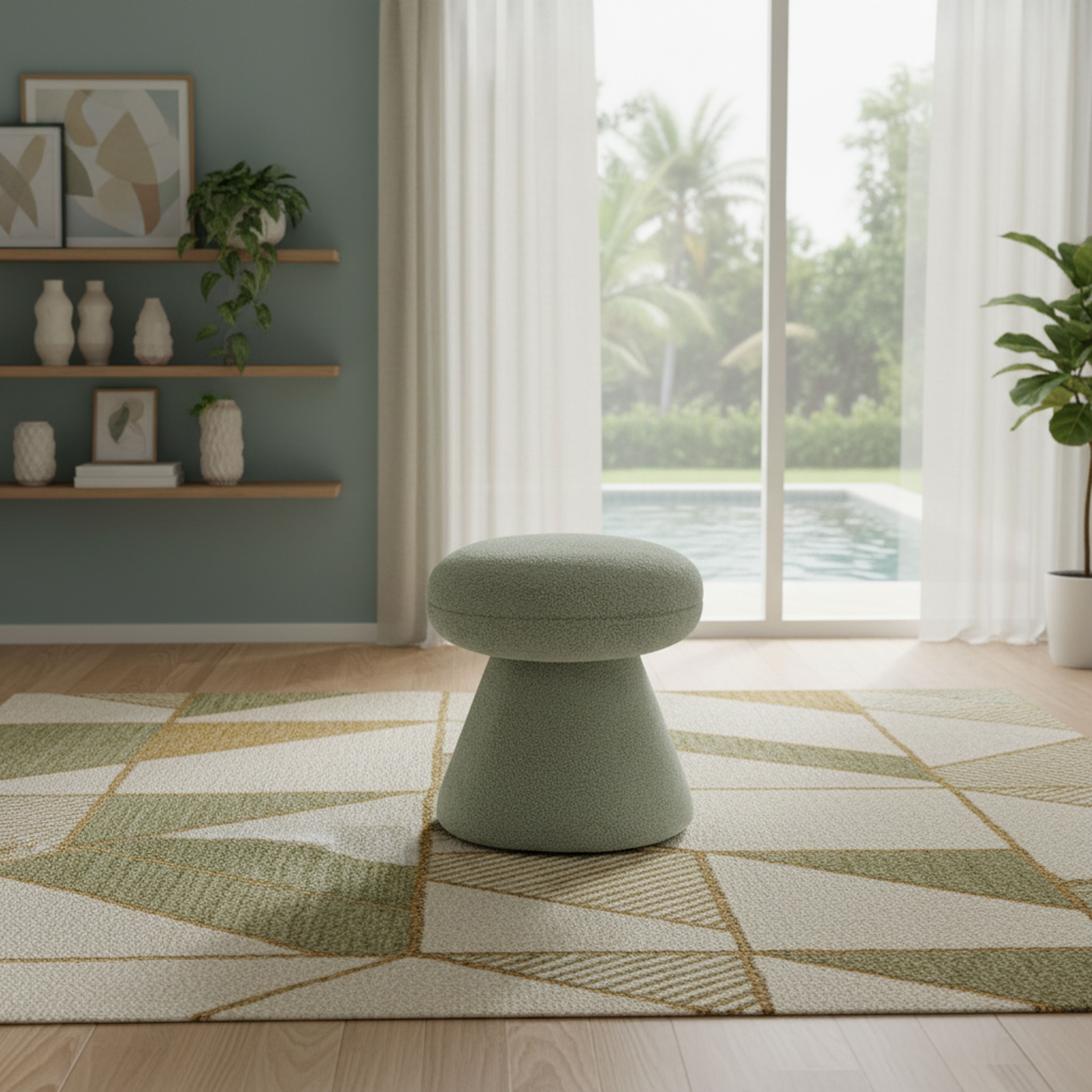 Drum - Ottoman / Stool - Mint
