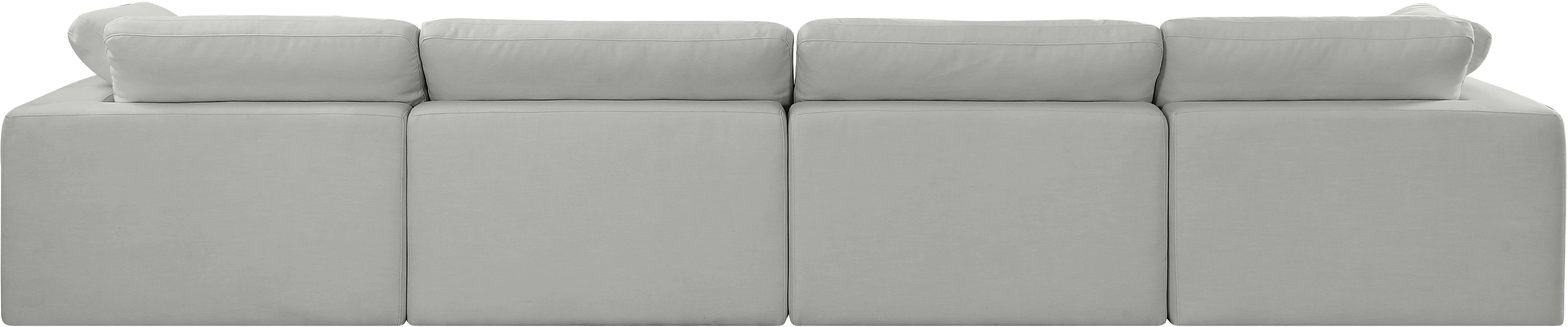 Comfy - Linen Modular Sofa 4 Pieces - Gray