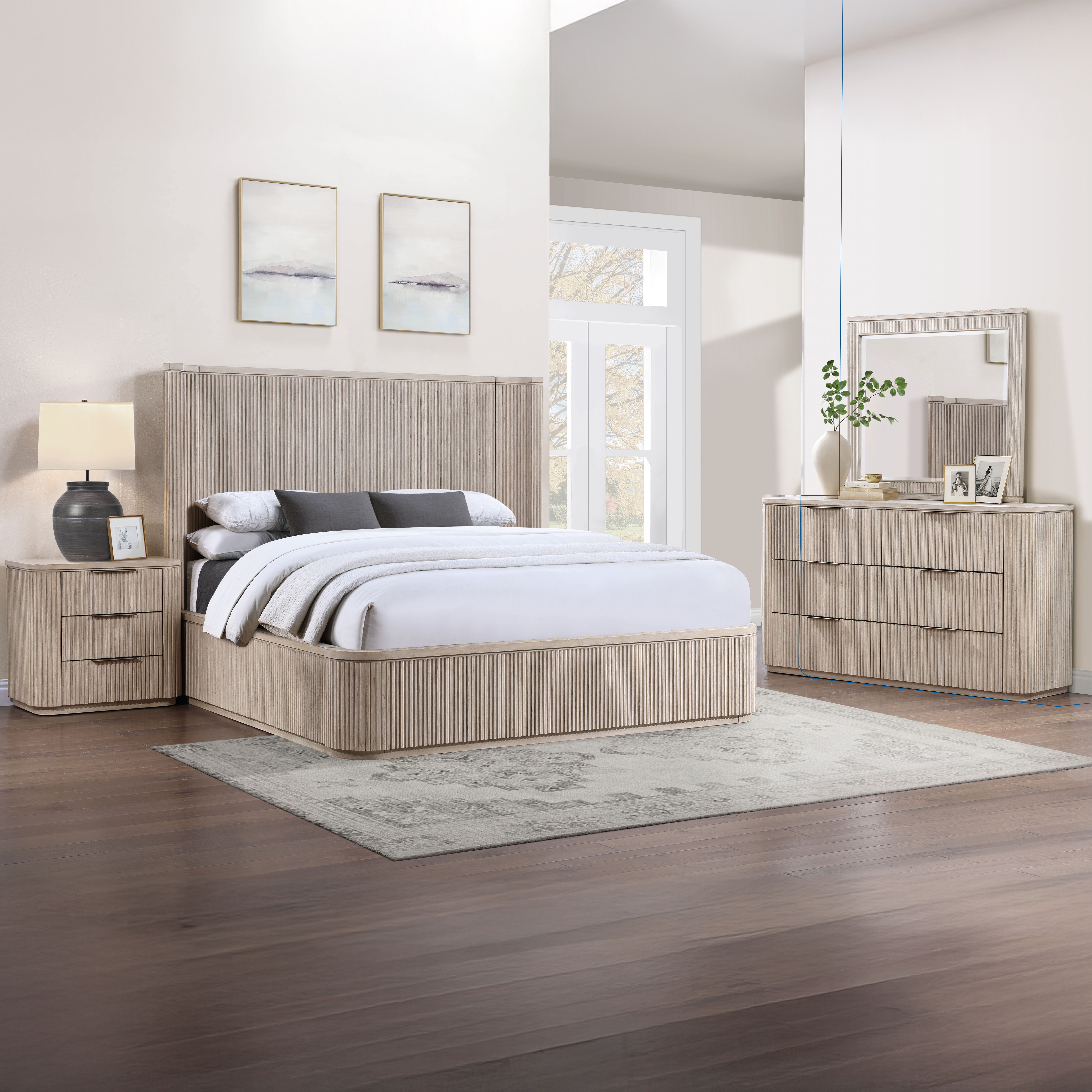 Henry - 4 Piece Queen Bedroom Set - Tan