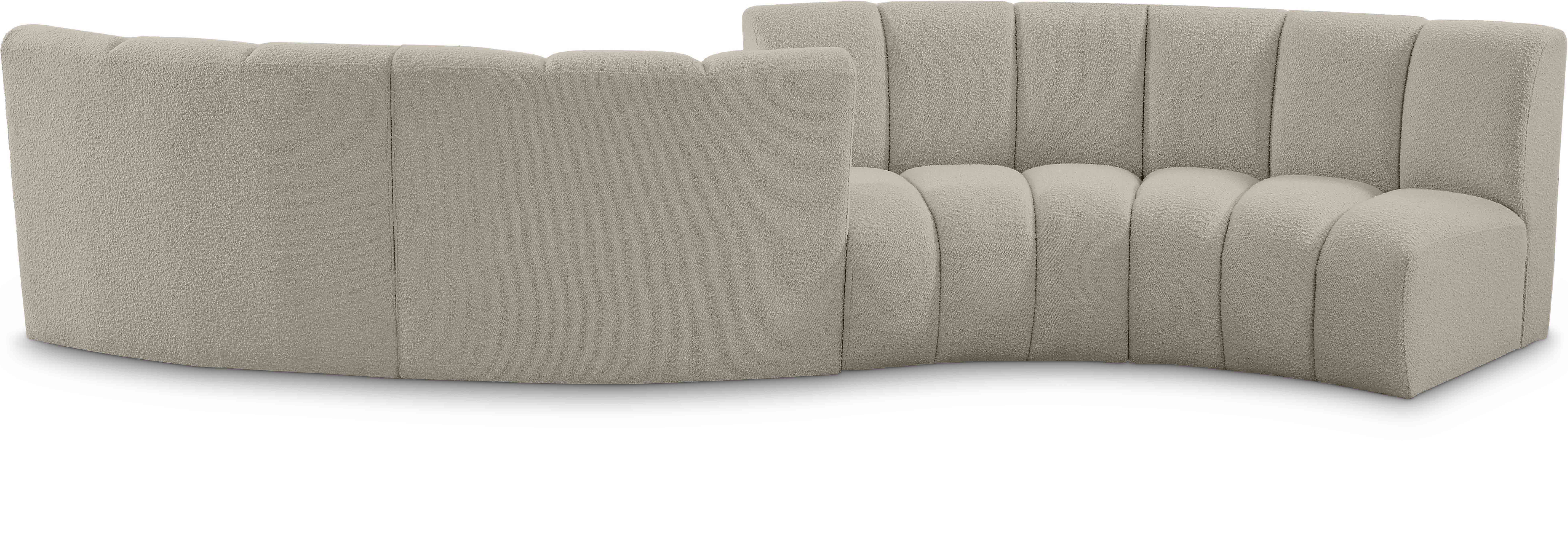 Infinity - 4 Piece Modular Sectional - Light Brown - Fabric