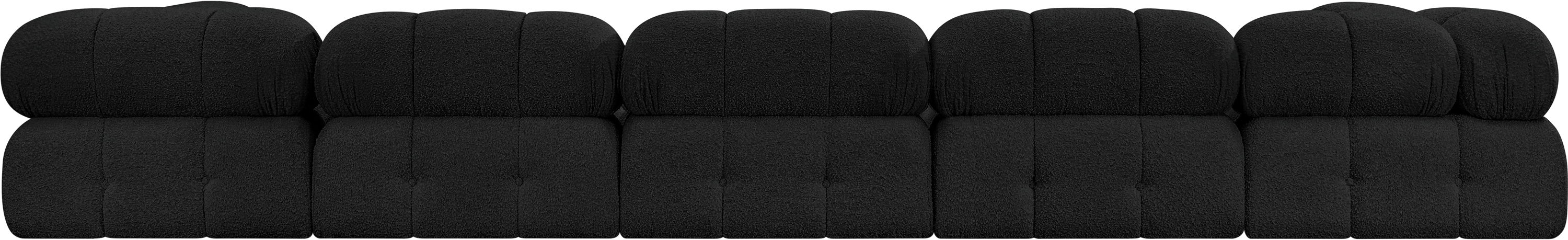 Ames - 6 Piece Modular L-Shaped Sectional - Black