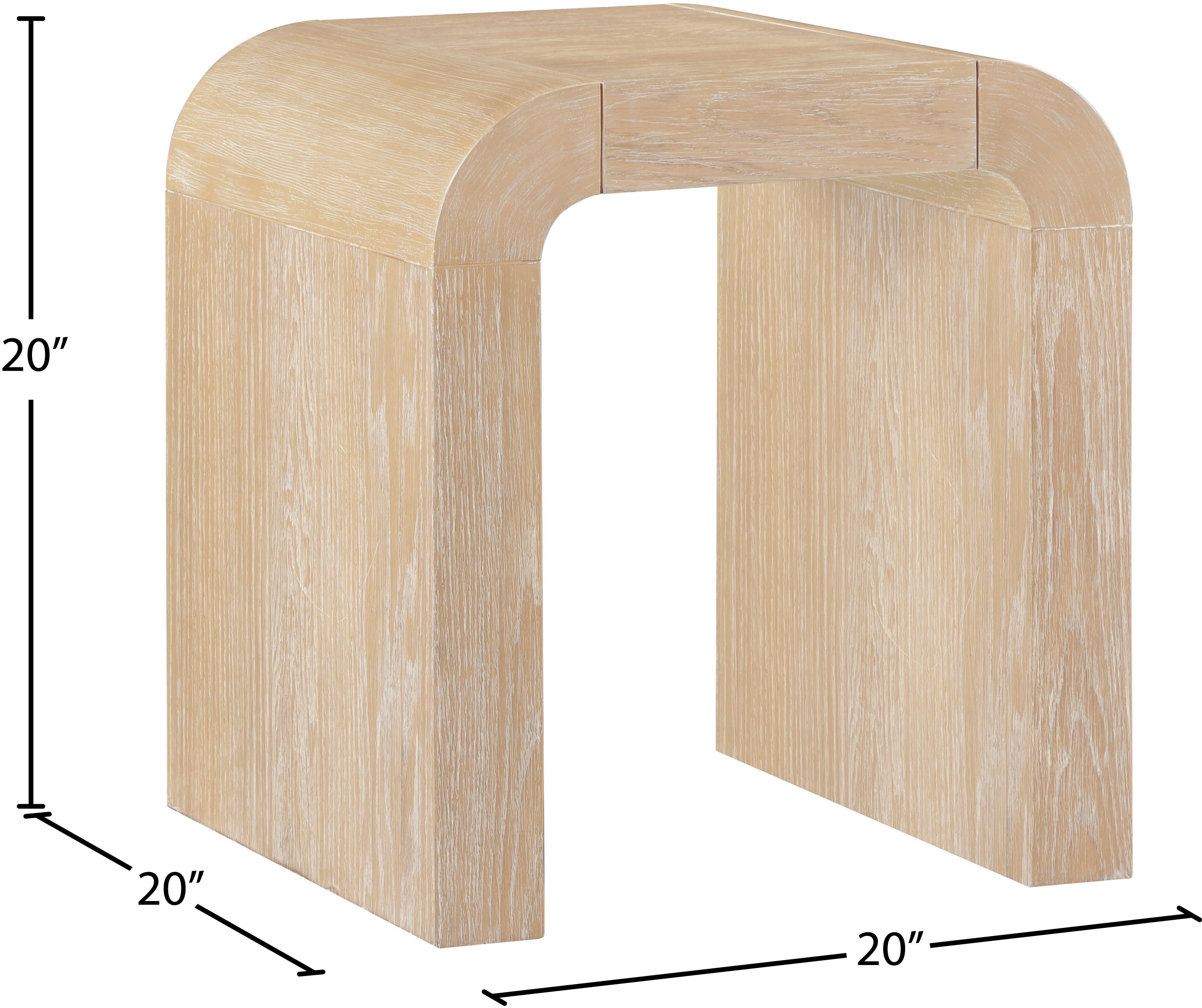Toulon - Oak Veneer End Table - Natural