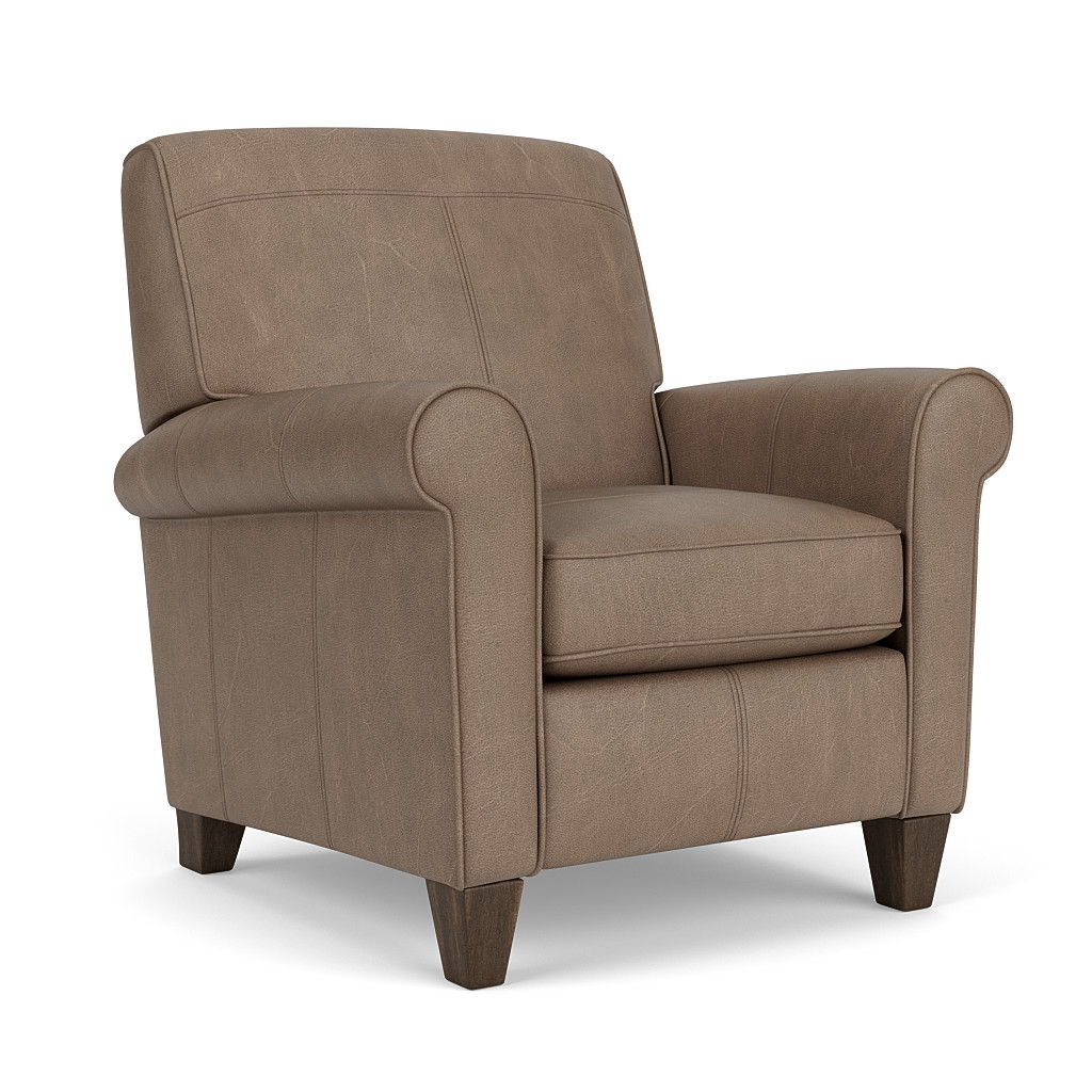Dana - Leather High-Leg Recliner, dark gray, view 3