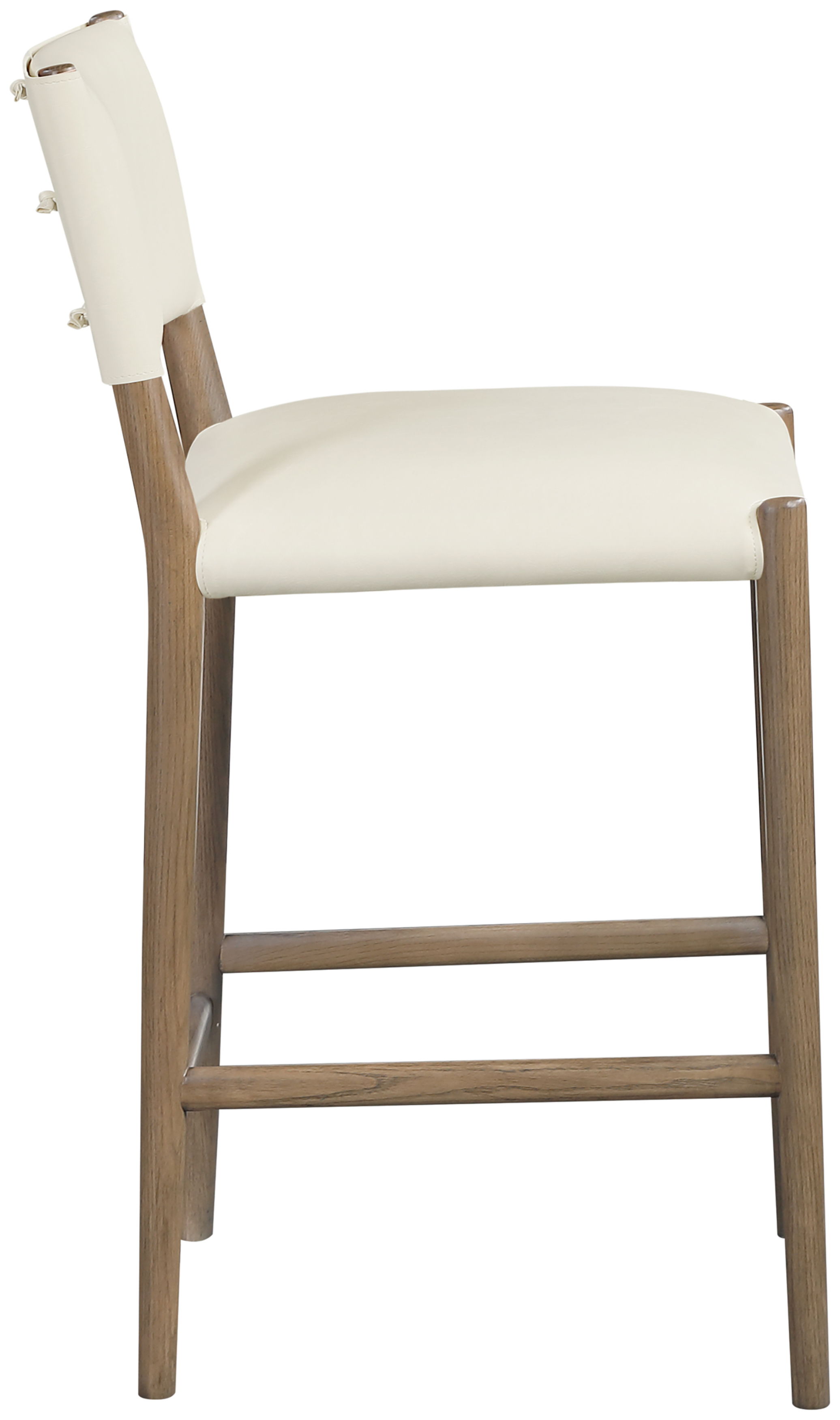 Andie - Upholstered Counter Stool Vegan Leather - Cream
