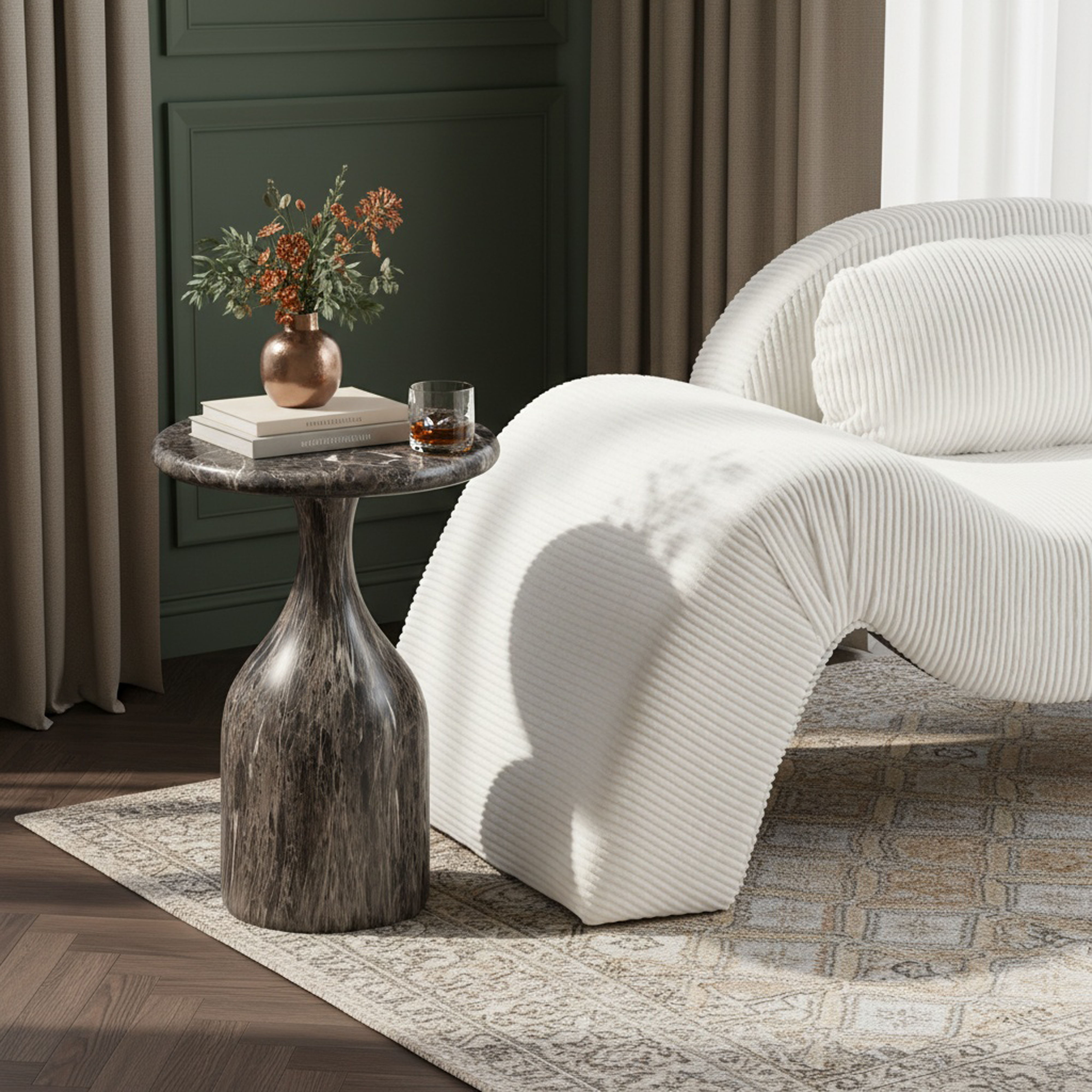 Savona - Concrete Indoor / Outdoor End Table - Brown