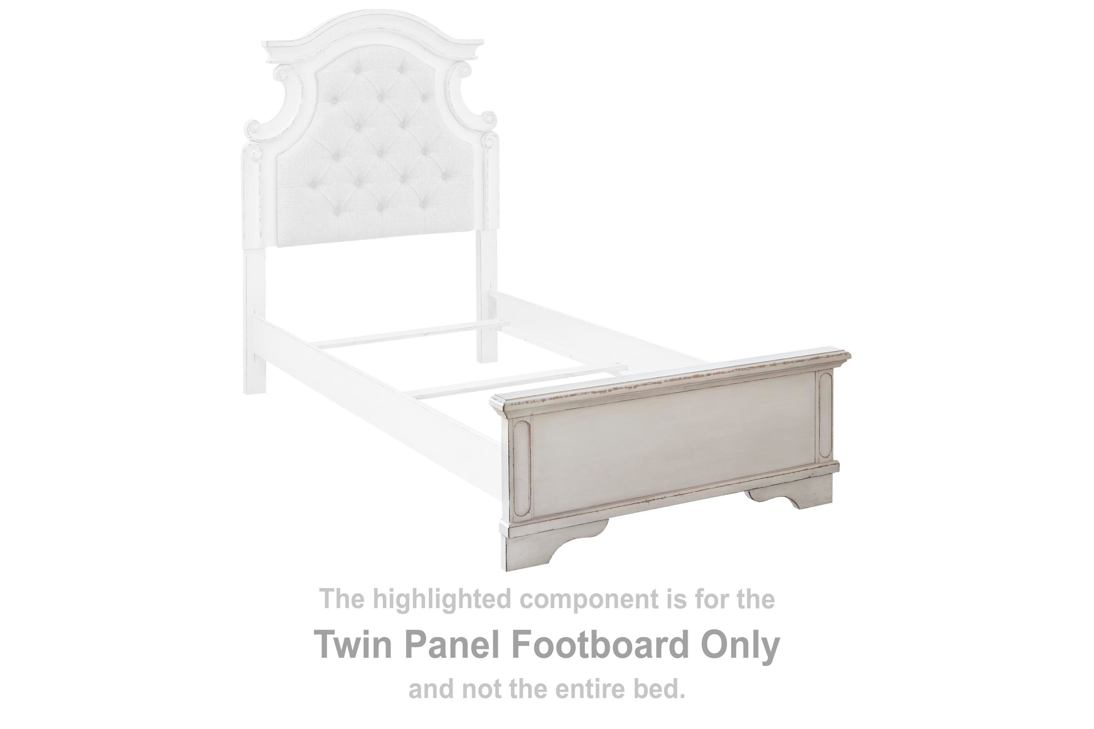 Realyn – Twin Panel Footboard – Chipped White